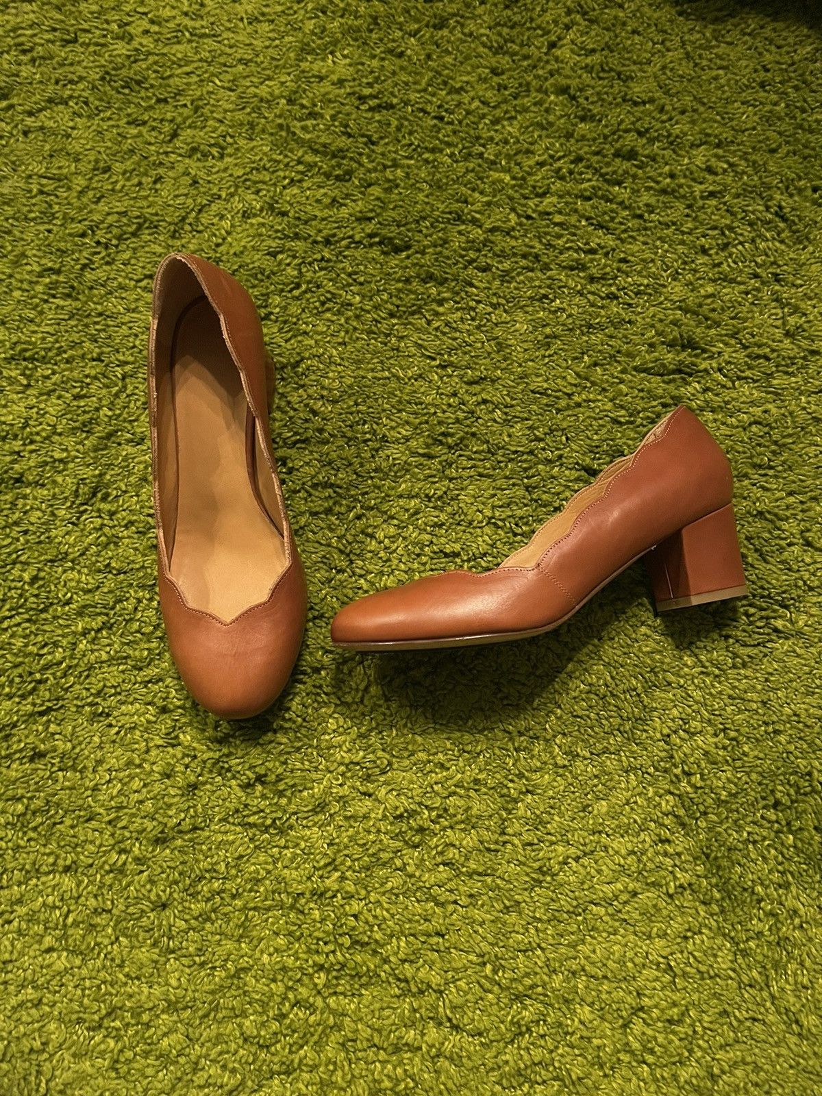 Designer × Sezane Sezane real leather heels shoes Size US 7 / IT 37 - 1 Thumbnail