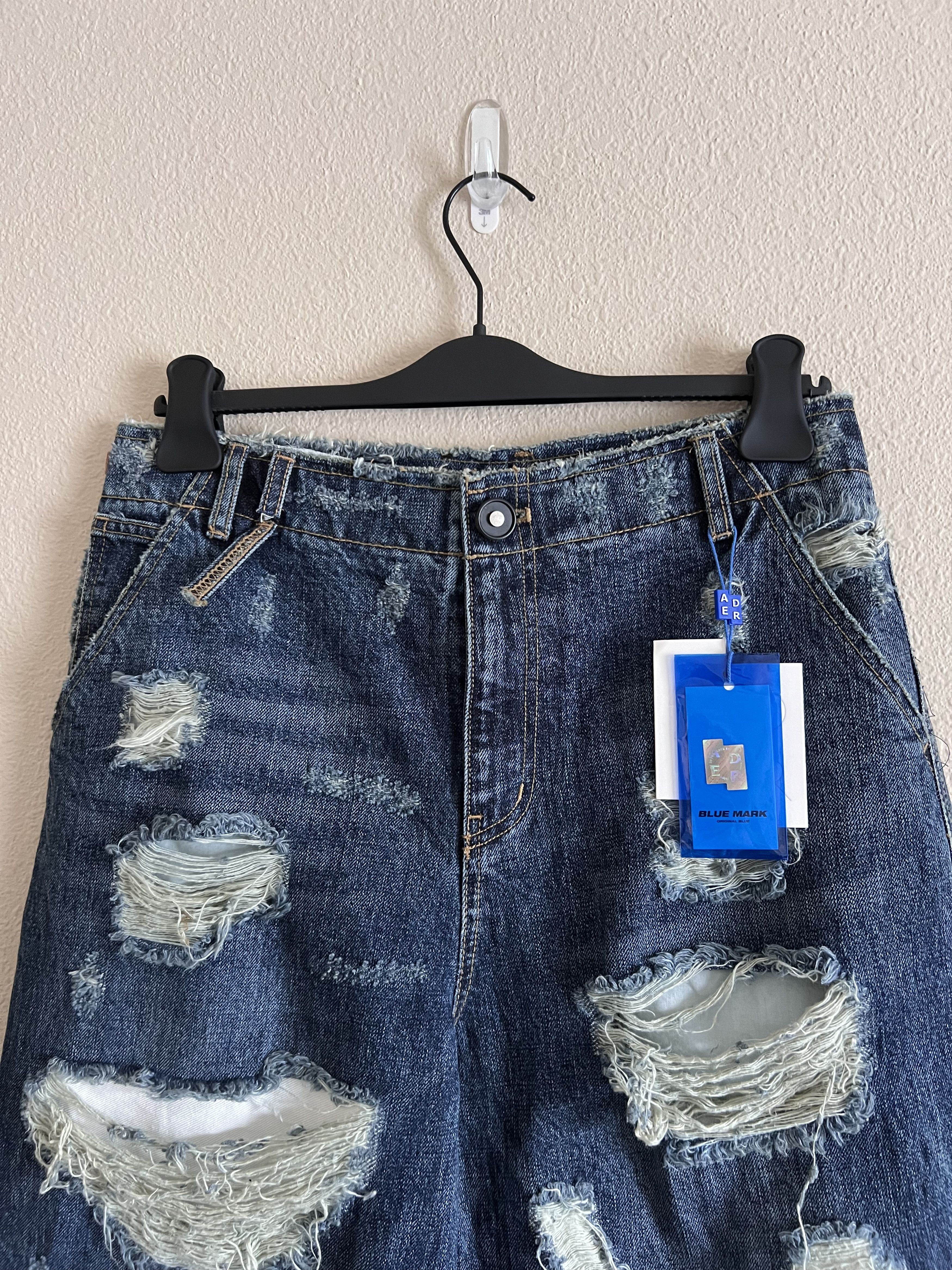 Ader Error Ader Error Blue Distressed Jeans Size US 32 / EU 48 - 2 Thumbnail
