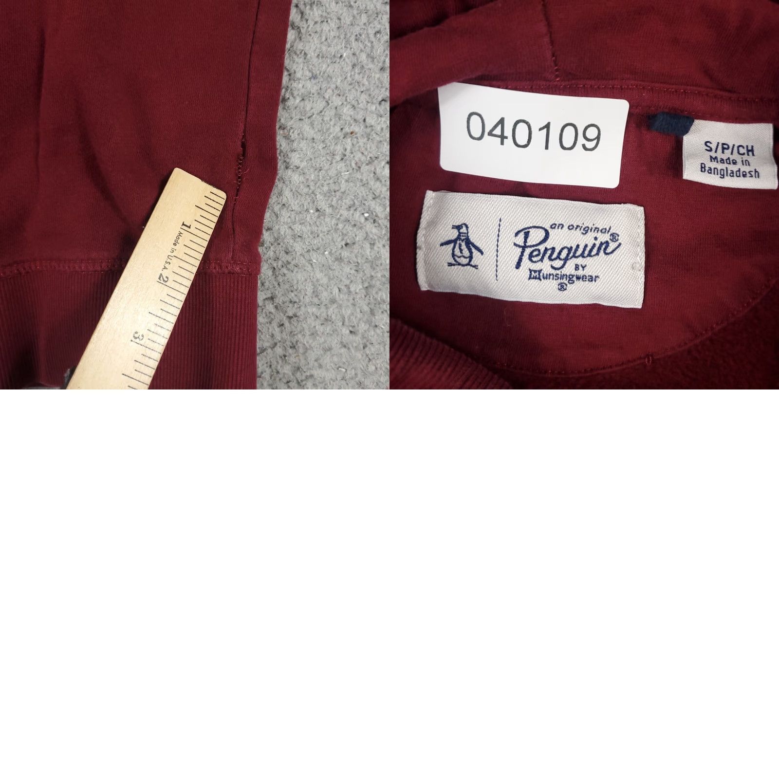 Original Penguin Original Penguin Hoodie Mens Small Red Pullover Sweatshirt Classic Modern Sports Size US S / EU 44-46 / 1 - 8 Thumbnail