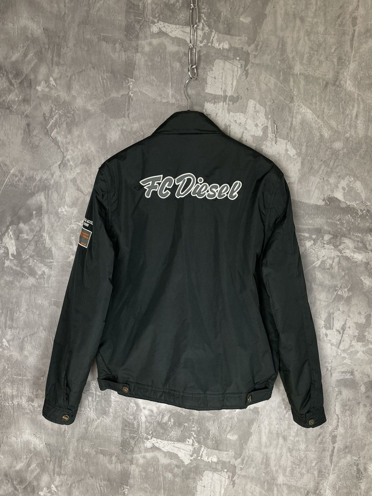 Diesel × Vintage Diesel Vintage Y2K Bomber Nylon Moto Jacket Size XL / US 12-14 / IT 48-50 - 1 Thumbnail