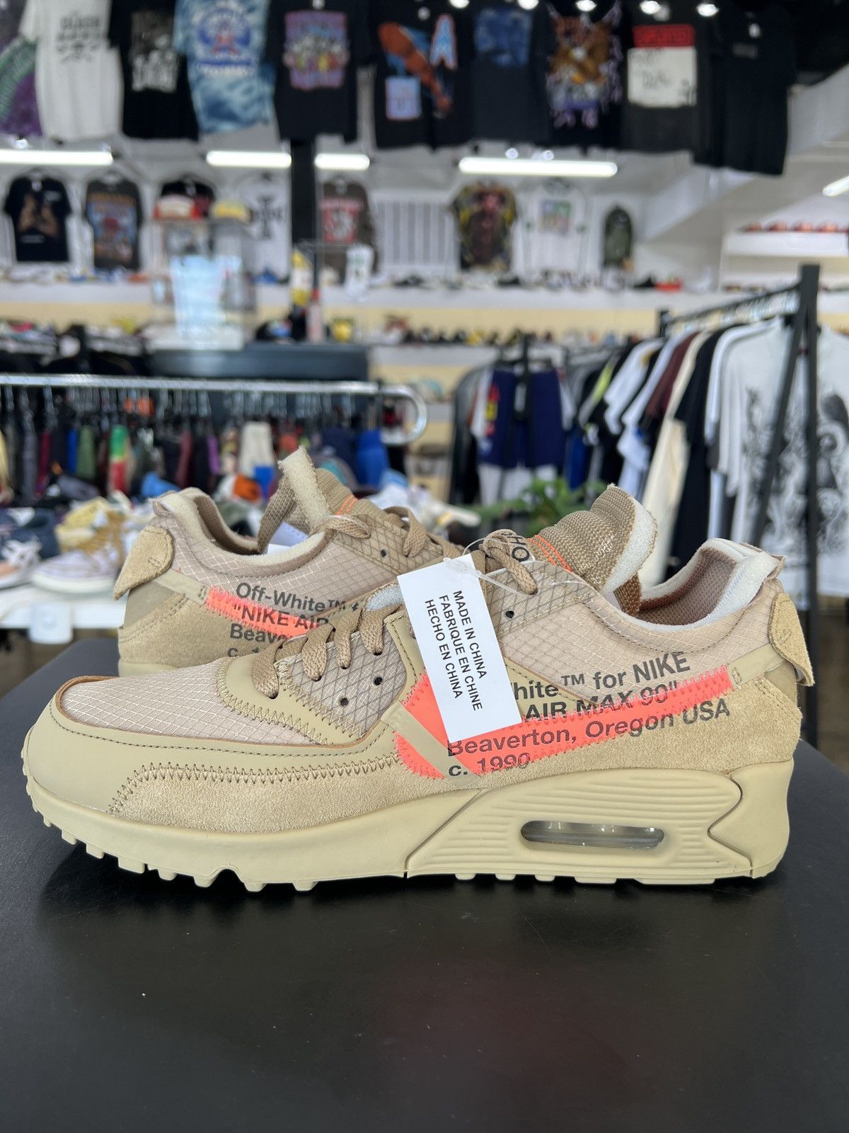 Nike × Off-White Nike Air Max 90 Off White Desert Ore Sz. 8 (2019) Size US 8 / EU 41 - 3 Thumbnail