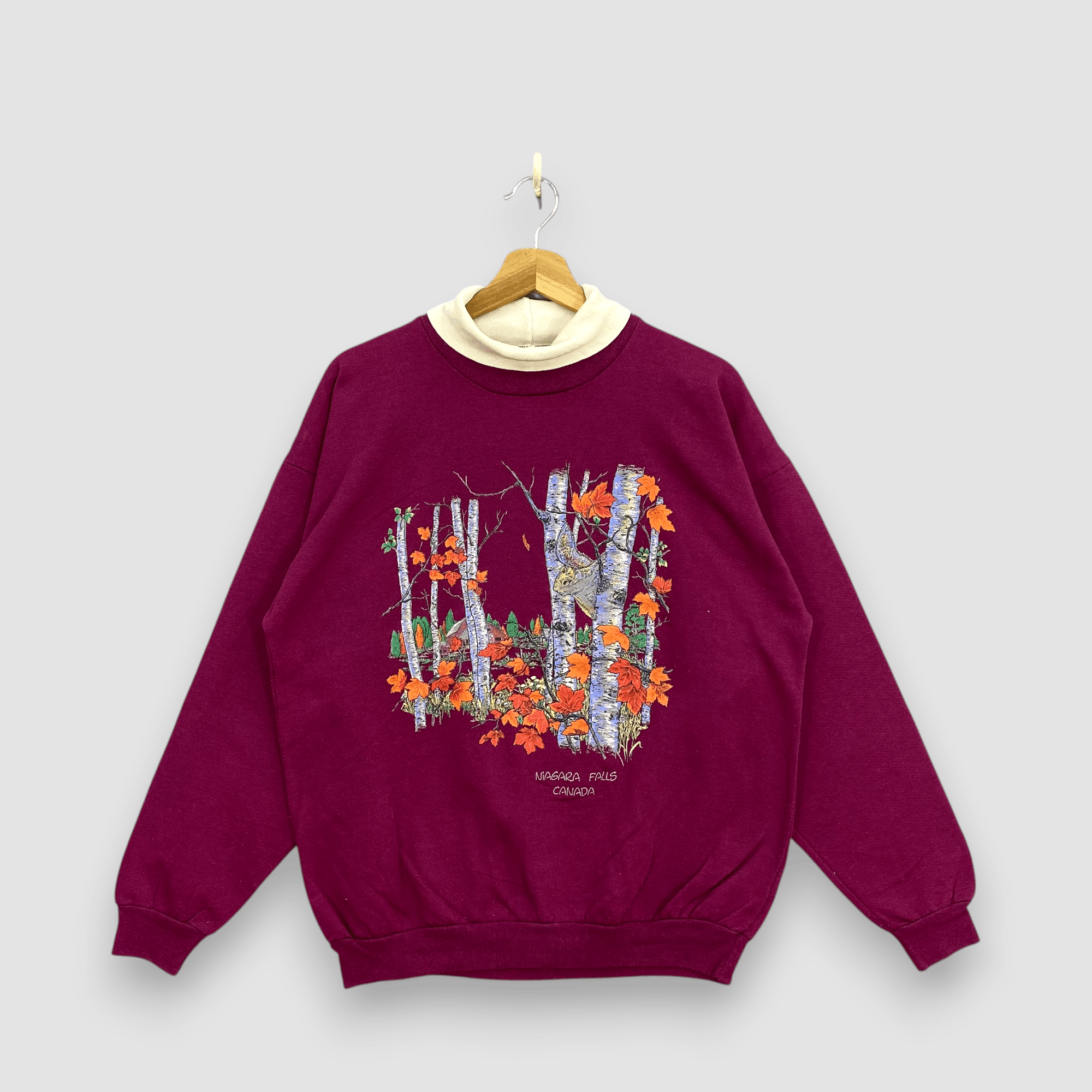 Vintage Vintage 90s Niagara Falls Canada Sweater Mock Neck Jumper Size US M / EU 48-50 / 2 - 1 Thumbnail