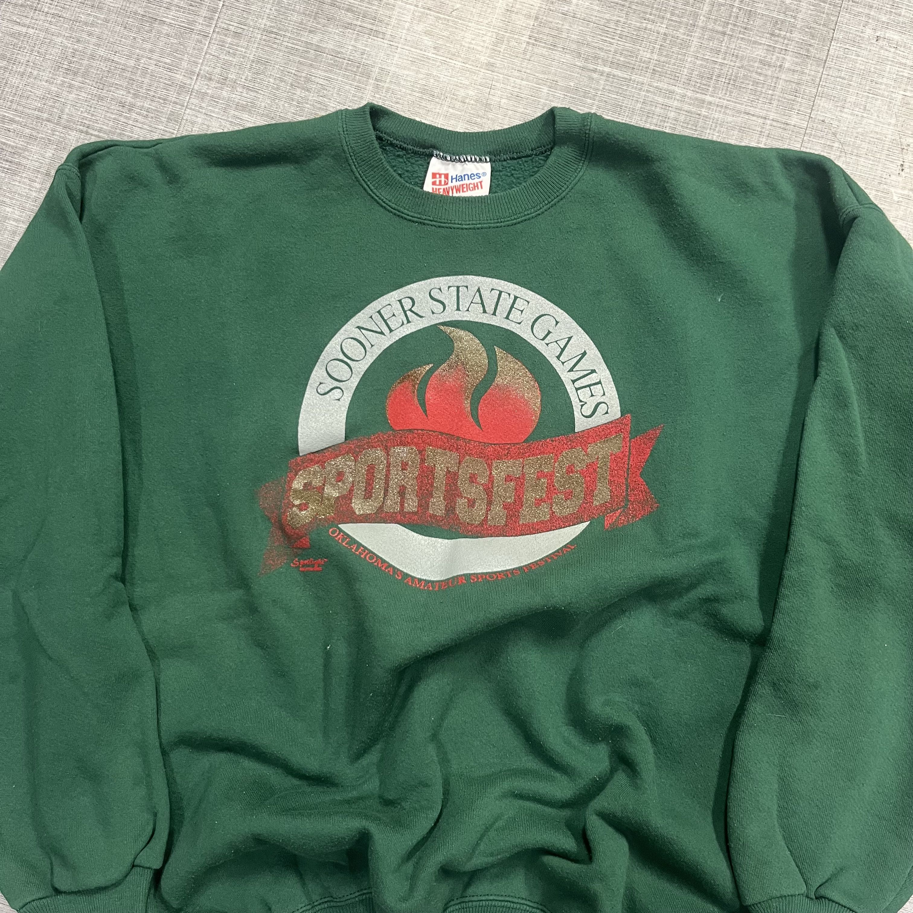 Hanes × Vintage Crazy VTG 90s Sportsfest Crewneck Size US XL / EU 56 / 4 - 2 Thumbnail