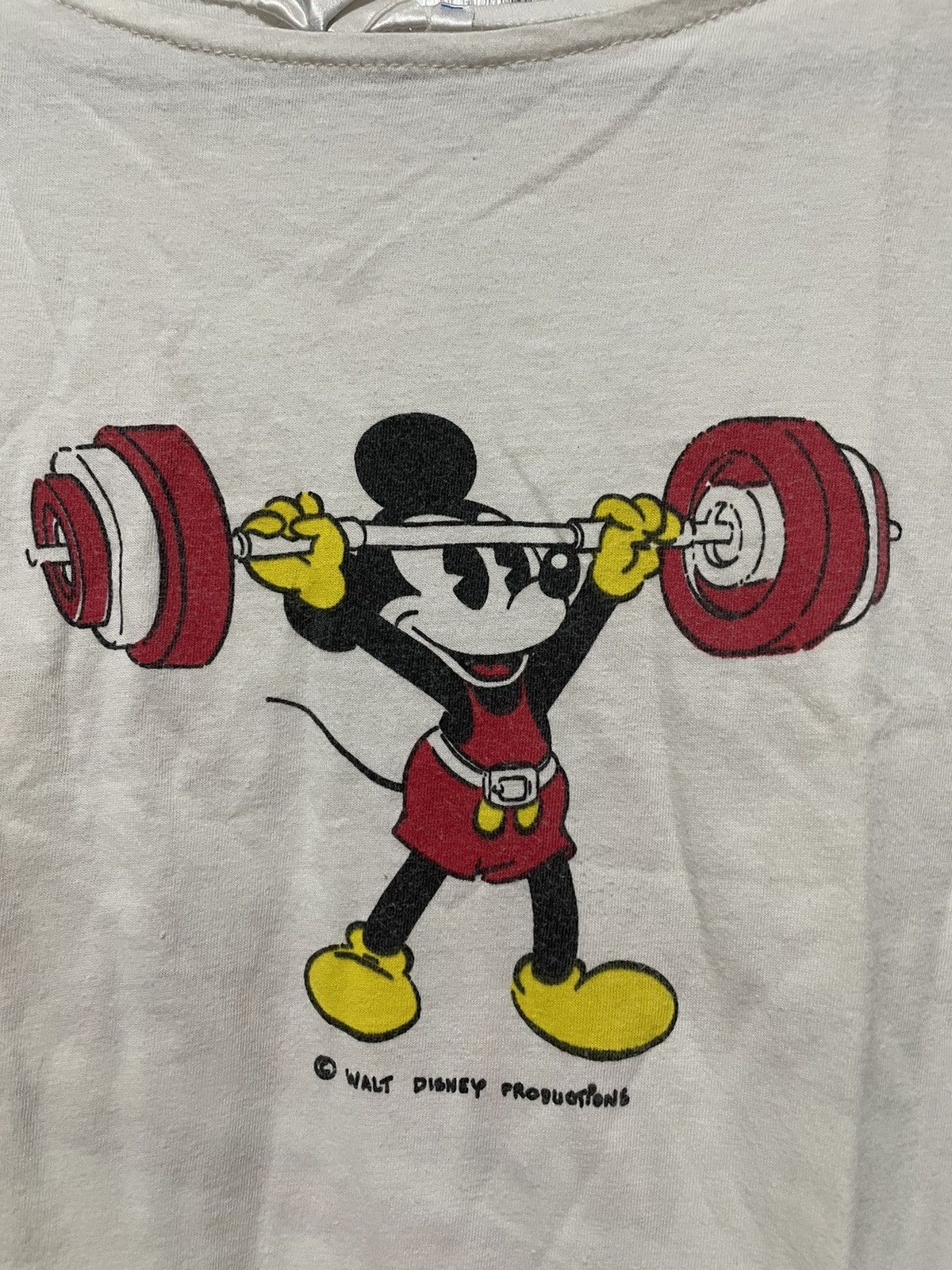 Disney × Mickey Mouse × Vintage 80s Vintage Disney Designs Mickey Mouse GYM Cartoon T-Shirt Size US M / EU 48-50 / 2 - 5 Thumbnail