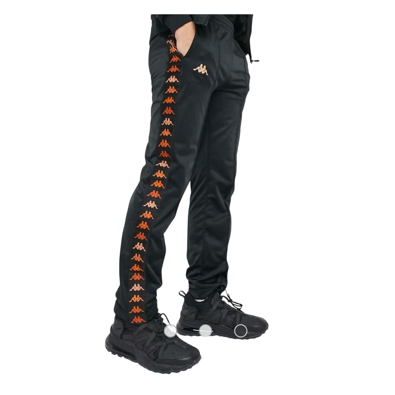 Kappa KAPPA AUTHENTIC Nandor Red Earth Yellow Black SWEATPANTS M Size US 28 / EU 44 - 3 Thumbnail