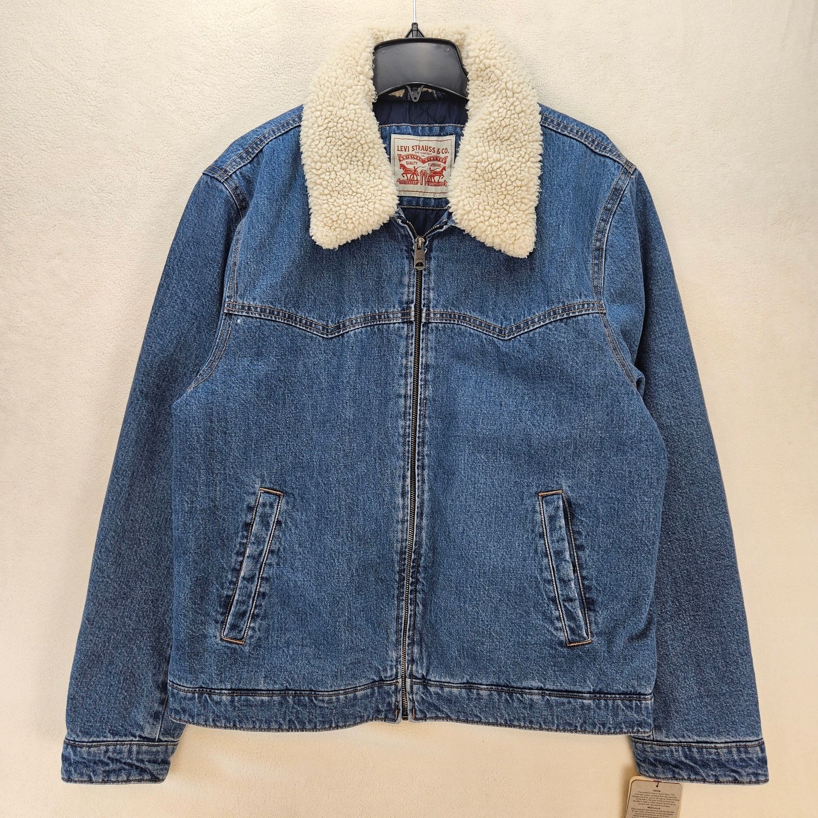 Levi's LEVI'S WESTERN MEN'S LARGE COLLARED SHERPA JACKET Size US L / EU 52-54 / 3 - 1 Thumbnail