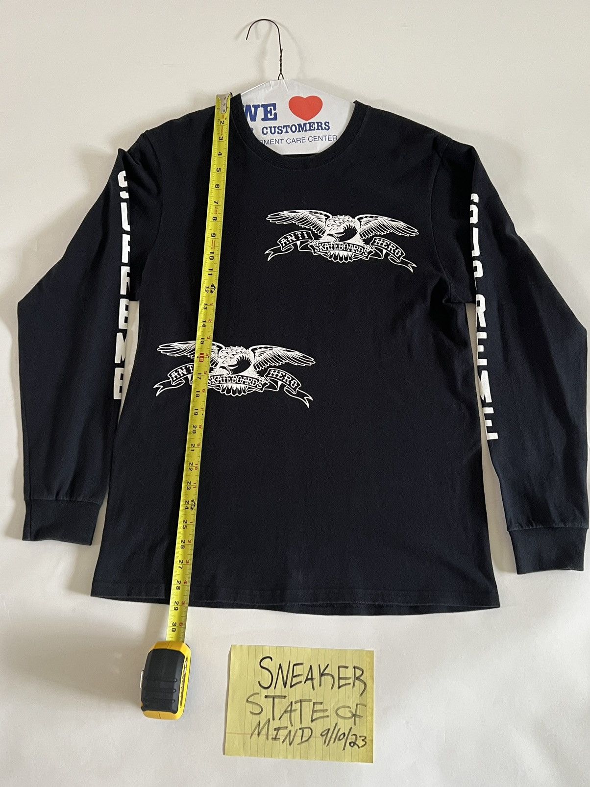 Antihero × Supreme Supreme x Antihero Longsleeve T Shirt Black Size Medium Size US M / EU 48-50 / 2 - 2 Thumbnail