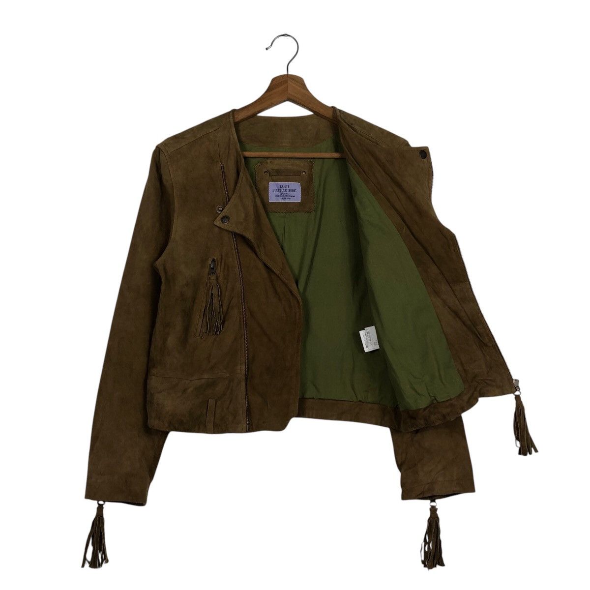 Japanese Brand 📌Vtg Leather Jacket Biker Coen Double Collar Issey Miyake Size US M / EU 48-50 / 2 - 12 Thumbnail