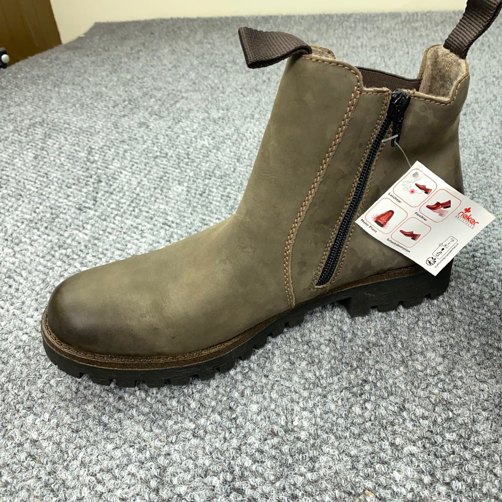 Rieker VINTAGE Rieker Chelsea Boots Women Size 10 Brown Leather Ankle Zip Flat Casual Winter Size US 10 / IT 40 - 6 Thumbnail