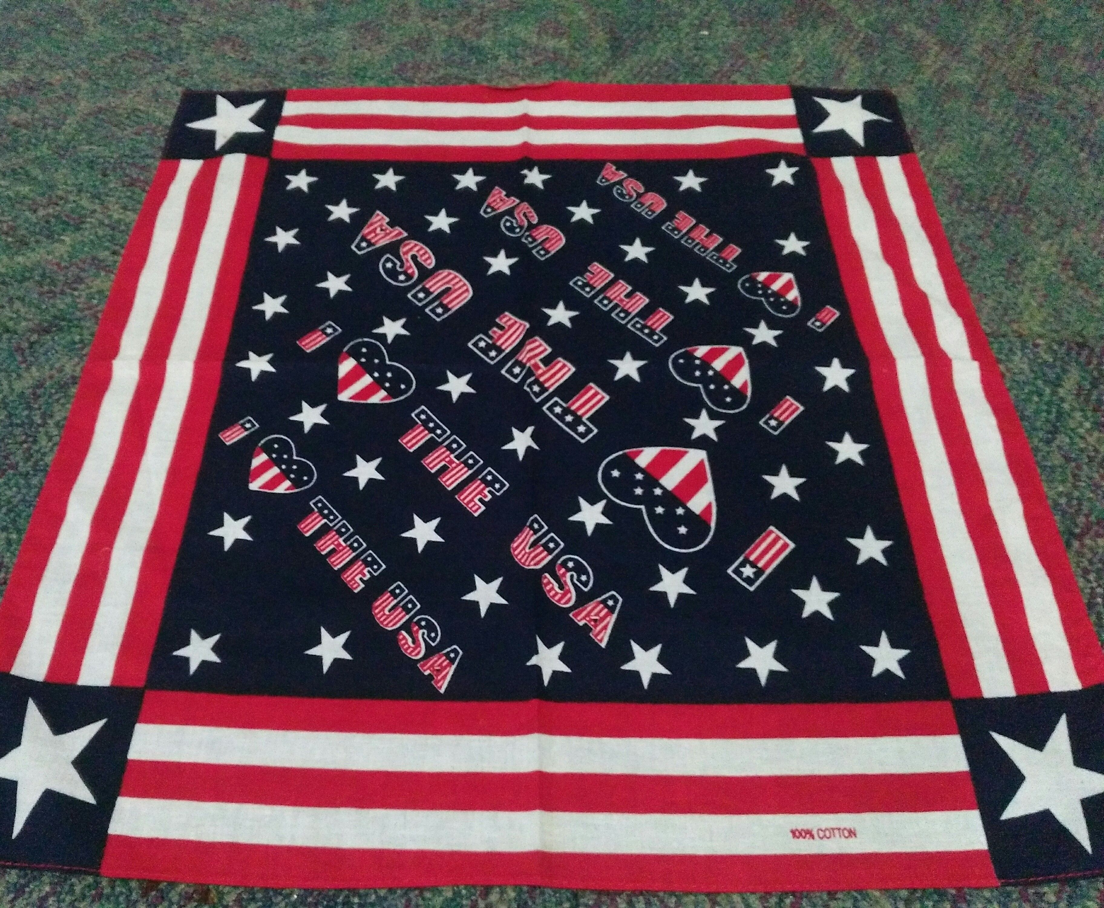 Vintage USA Flag Bandana