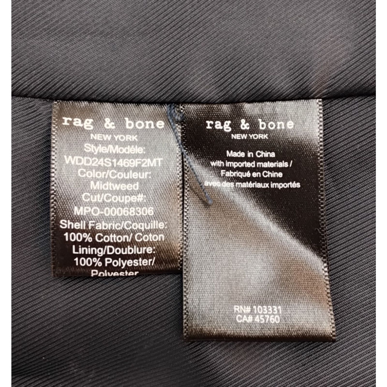 Rag & Bone Rag & Bone Slade Vest Women's 2 Blue Tweed Sleeveless Top Size XS / US 0-2 / IT 36-38 - 7 Thumbnail