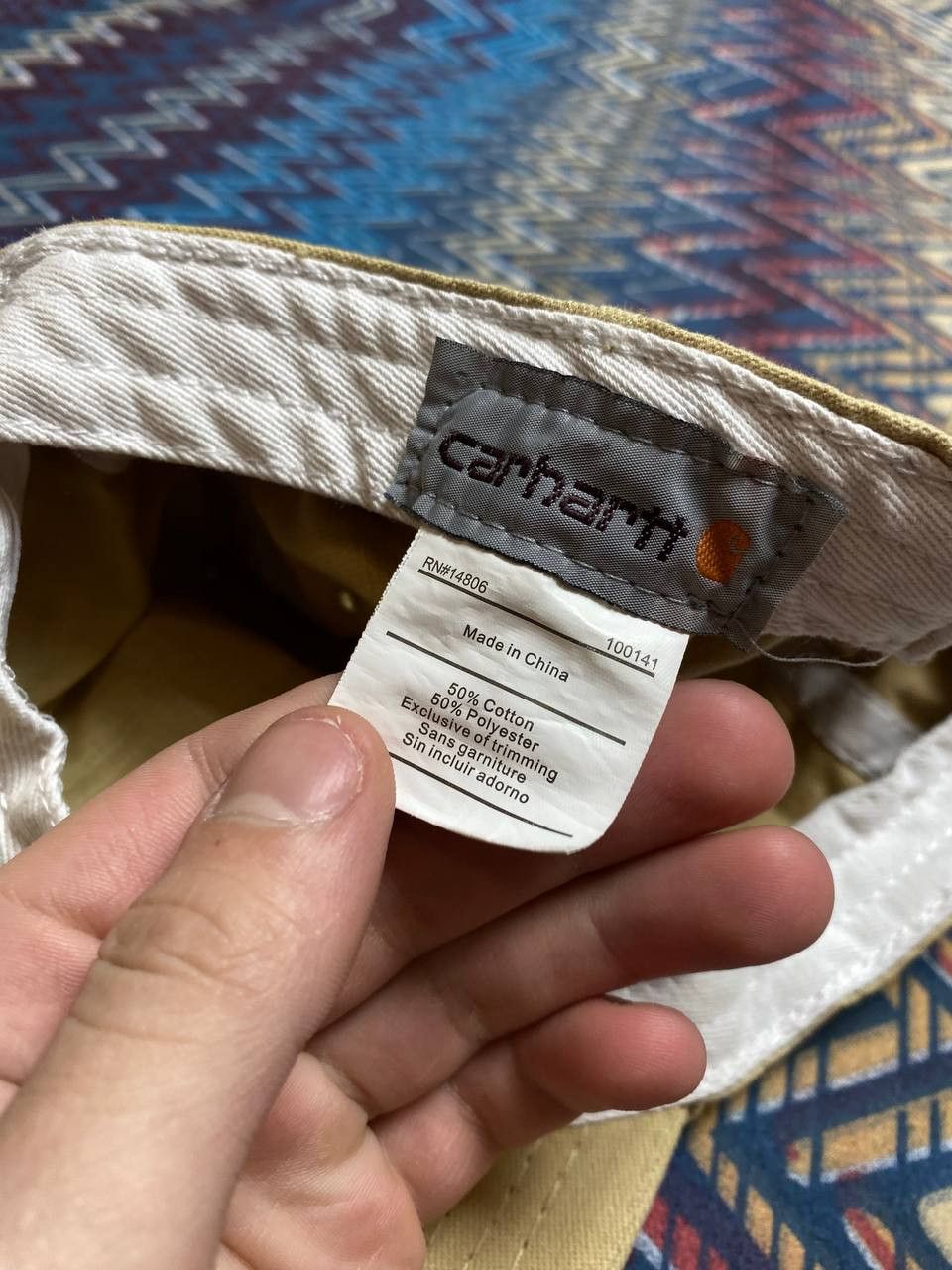 Carhartt Hats beige Vintage Carhartt Cap logo Y2K streetwear Size ONE SIZE - 2 Thumbnail