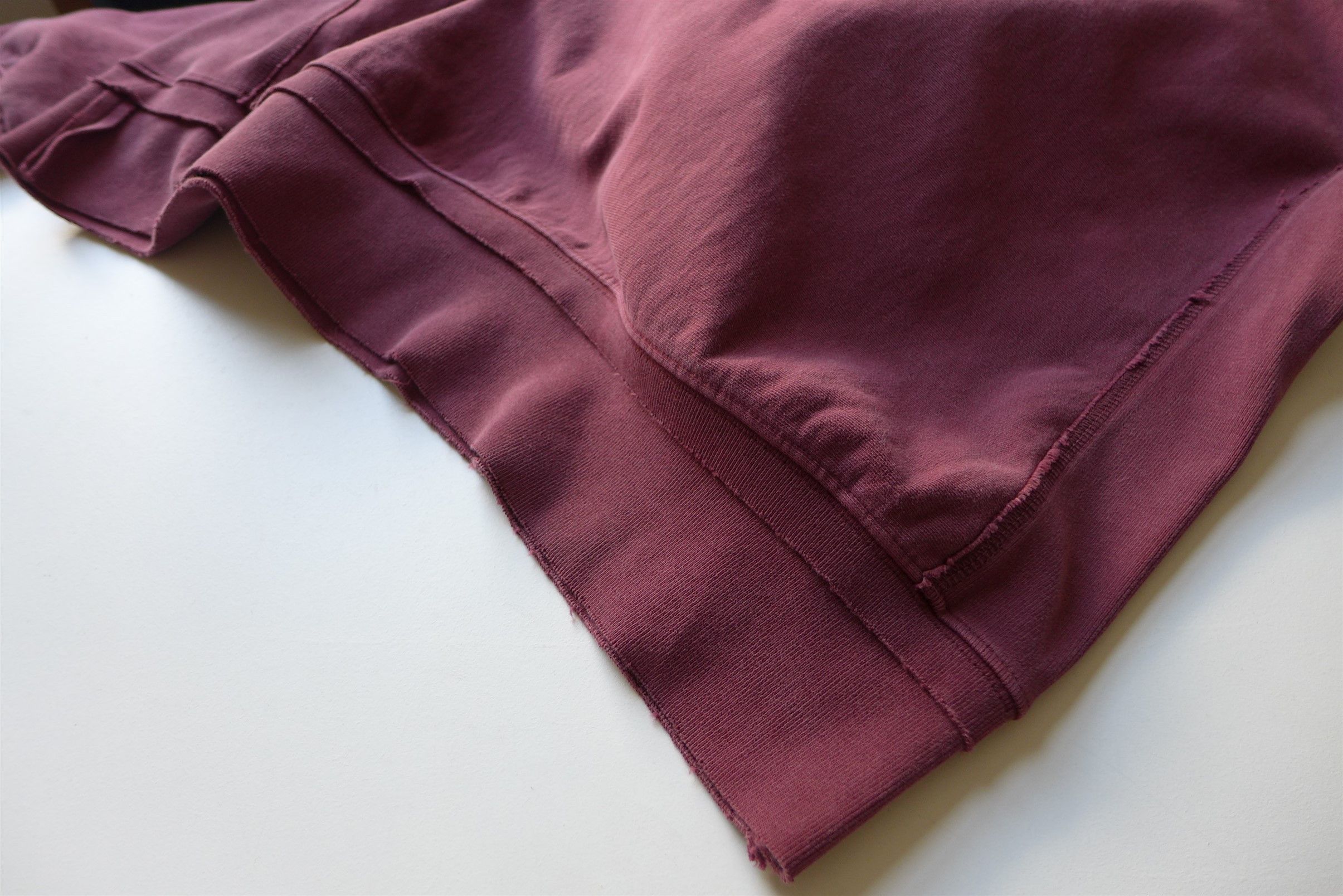 Maison Margiela Margiela Name Tag Hoodie - Washed Burgundy Cotton Size US L / EU 52-54 / 3 - 9 Thumbnail