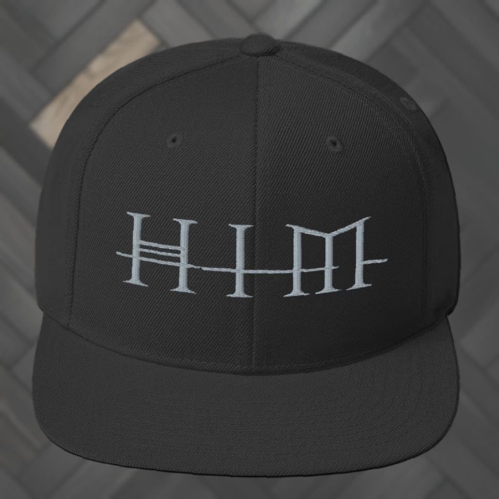 Logo 7 HIM Logo Adjustable Snapback Hat Black Officially Licensed Size ONE SIZE - 1 Preview