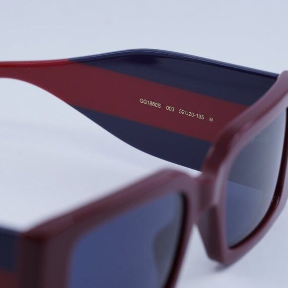 Gucci 🕶️ New Gucci GG1860S 003 Sunglasses - Burgundy/Blue/Red Size ONE SIZE - 6 Thumbnail
