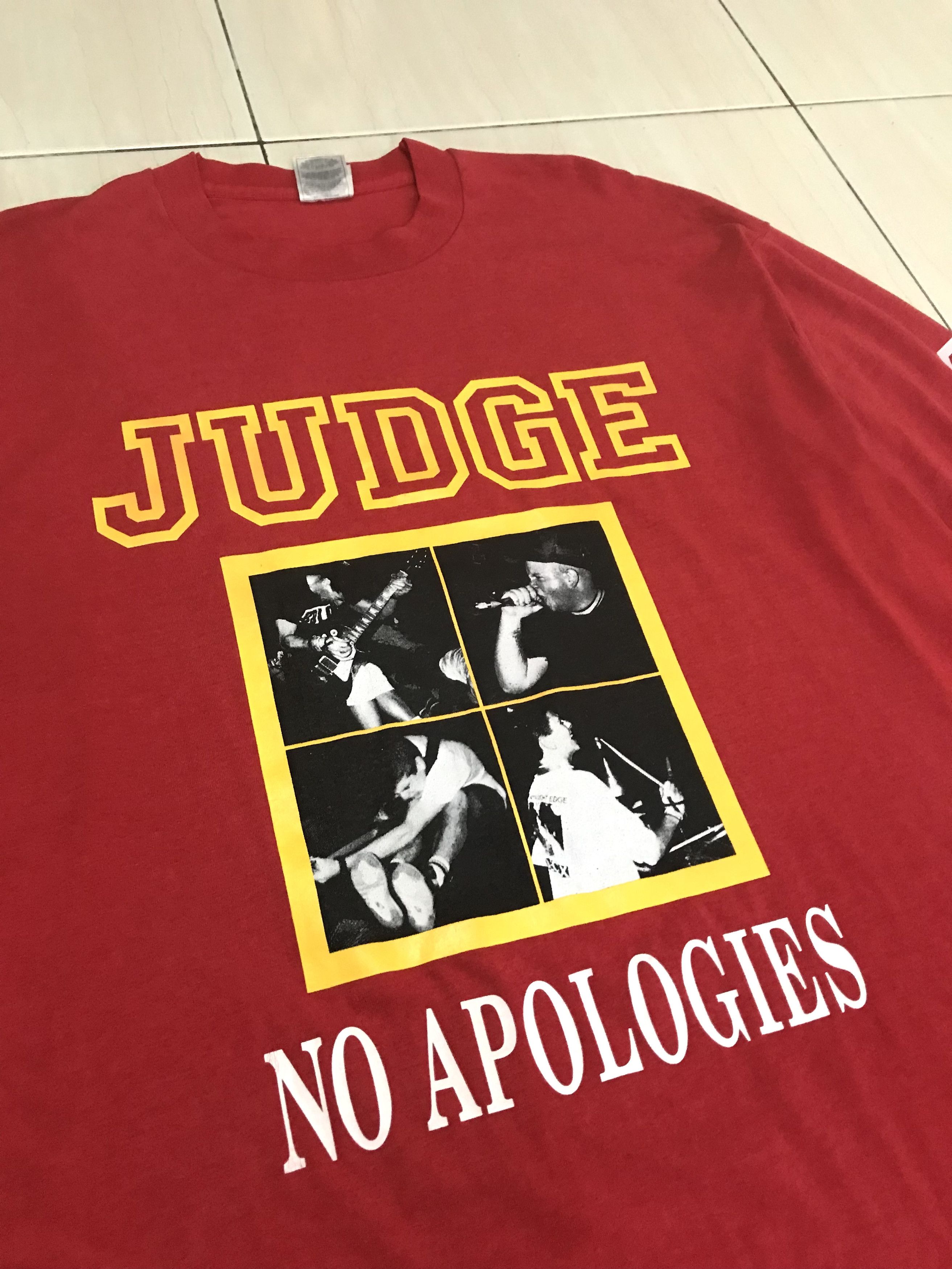 Band Tees × Vintage 🔥Y2K Judge "NO APOLOGIES" hardcore punk band tees Size US XL / EU 56 / 4 - 2 Thumbnail