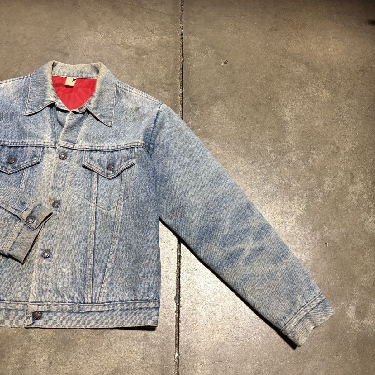 Oshkosh Vintage Denim Trucker Jacket Faded Washed Distressed 70s USA Size US L / EU 52-54 / 3 - 4 Thumbnail
