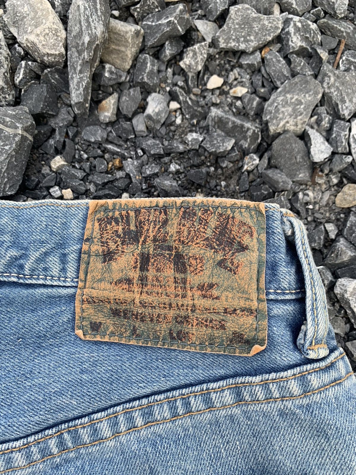 Kapital VINTAGE BLUE BLUE INDIGO SELVEDGE JAPANESE DISTRESSED DENIM Size US 28 / EU 44 - 11 Thumbnail