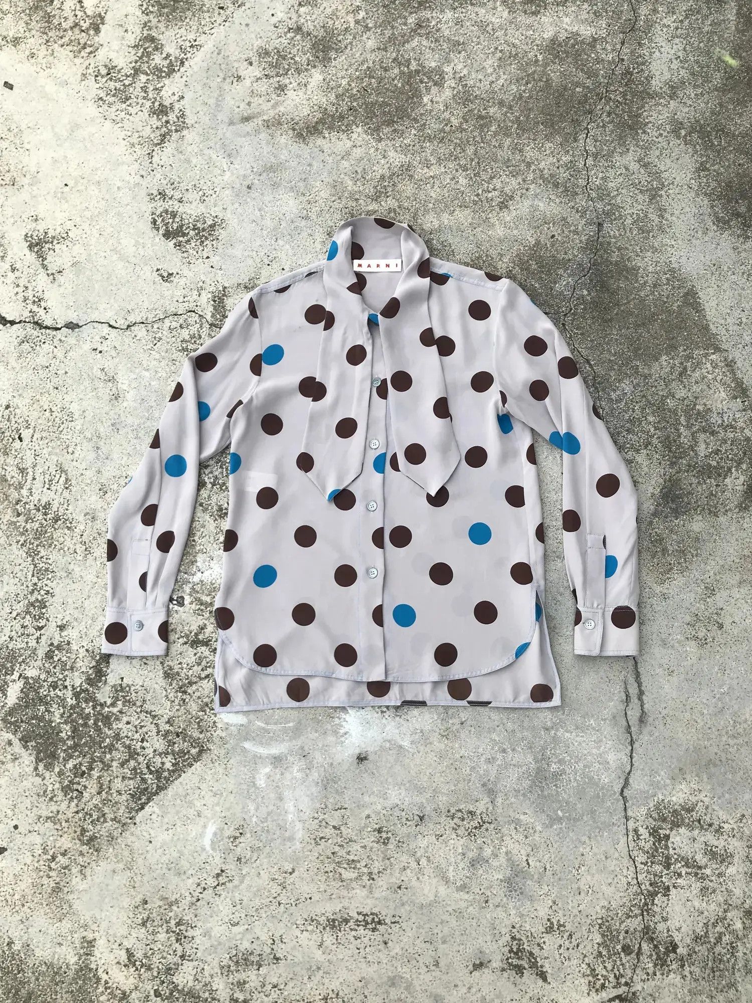 Marni Vintage Marni Flaminia Polka Dot Bow Shirt Size US M / EU 48-50 / 2 - 2 Thumbnail