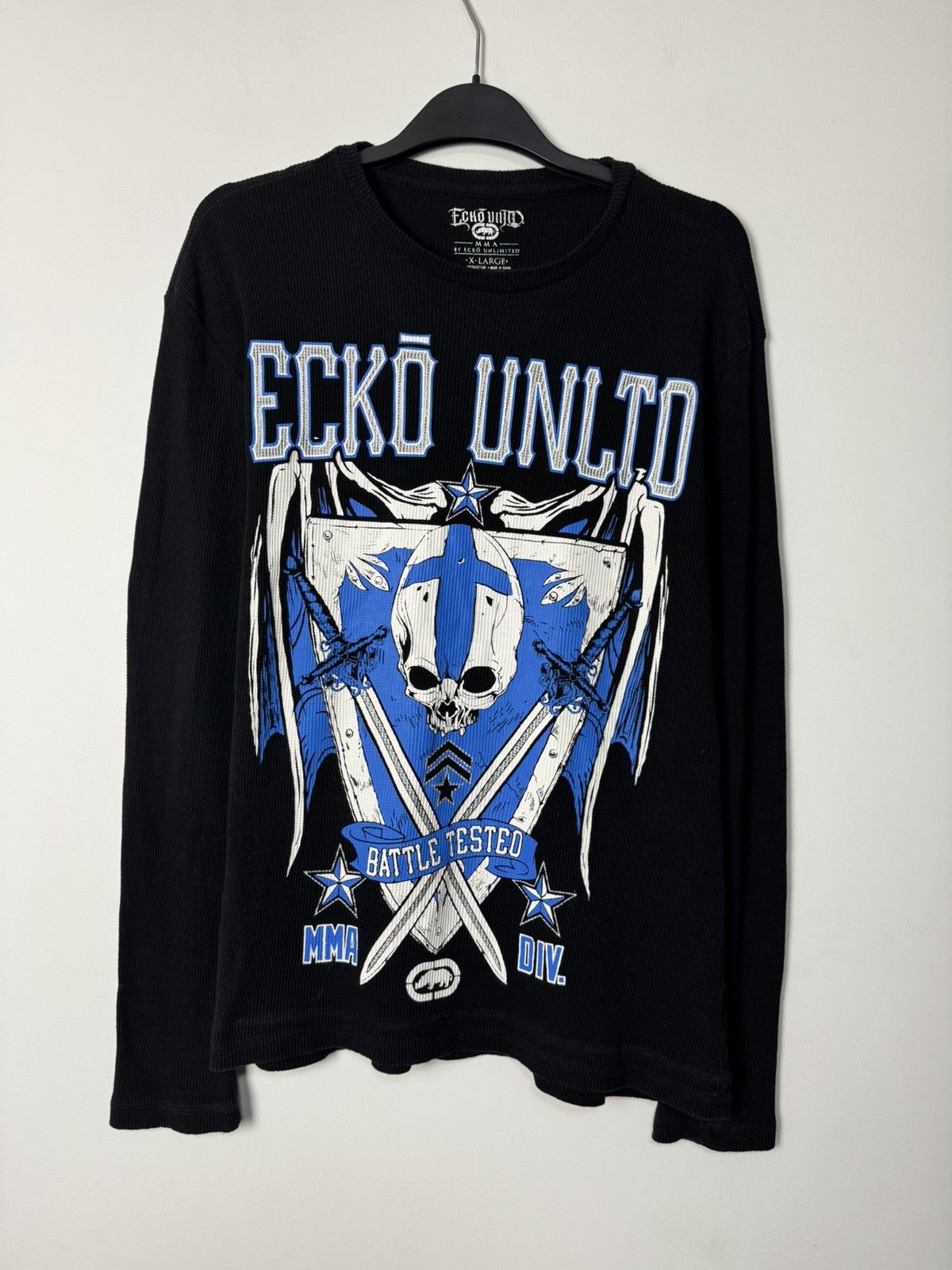 Ecko Unltd. Crazy waffle Ecko Unltd Long sleeve “Battle Tested” Y2K Size US XL / EU 56 / 4 - 1 Thumbnail
