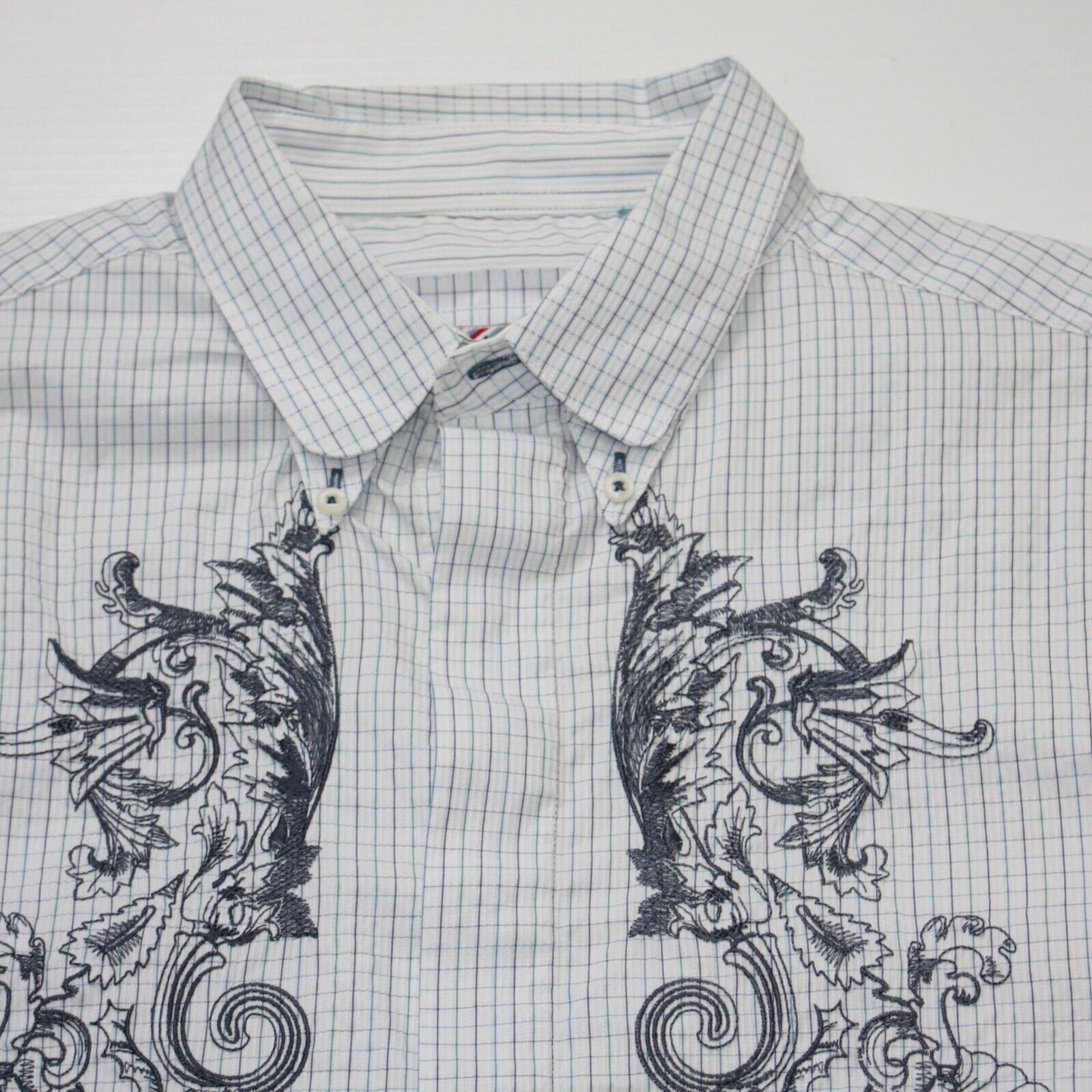 English Laundry Promenade Christopher Wicks Short Sleeve Hand Sewn Shirt Size US L / EU 52-54 / 3 - 2 Thumbnail