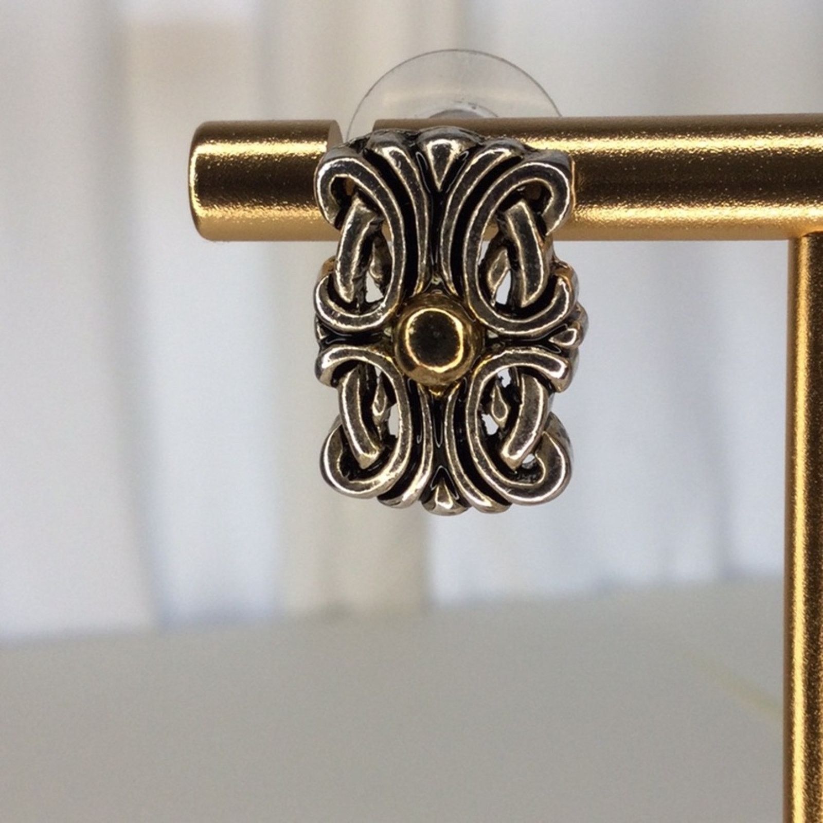 Other Celtic Knot Silver Tone & Bronze Vintage 1980's Earrings Size ONE SIZE - 3 Thumbnail