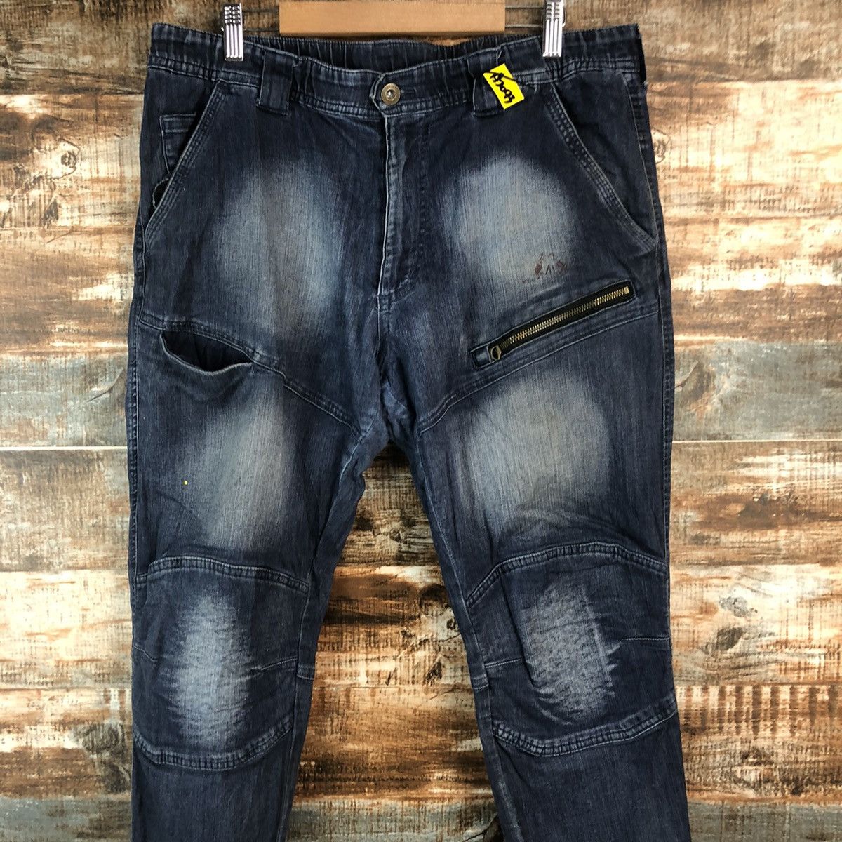 Japanese Brand Japanese Brand Blue Distressed Denim Pants #A2093 Size US 35 - 5 Thumbnail