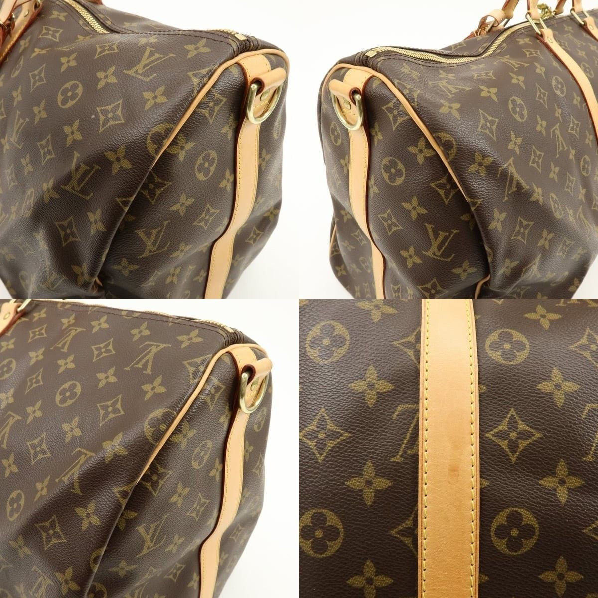 Louis Vuitton Louis Vuitton Monogram Keepall Bandouliere 55 Duffle Bag Size ONE SIZE - 6 Thumbnail