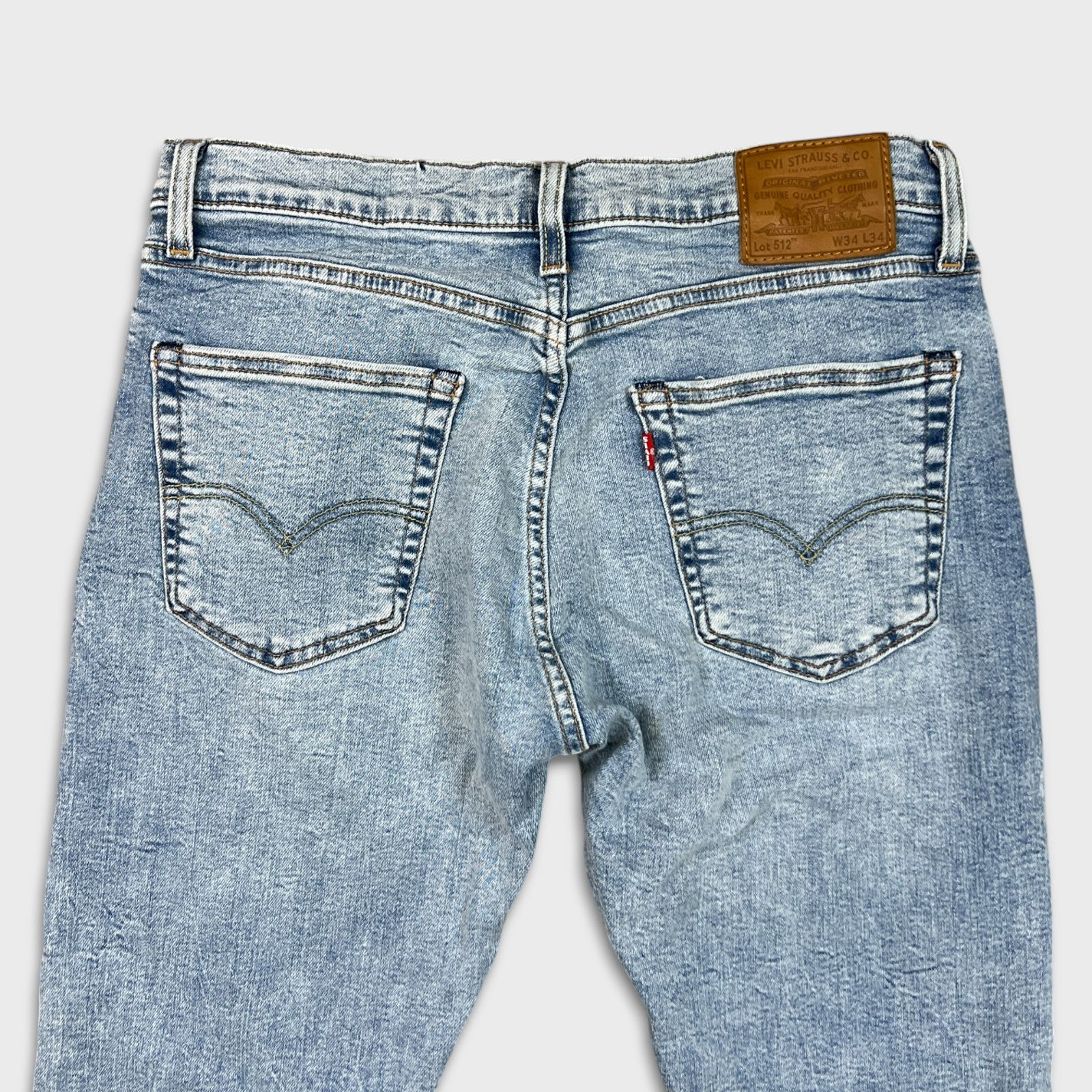 Levi's × Vintage Levi's 512 Jeans 34x32 Slim Taper Leg Premium Denim Pants Size US 34 / EU 50 - 6 Thumbnail