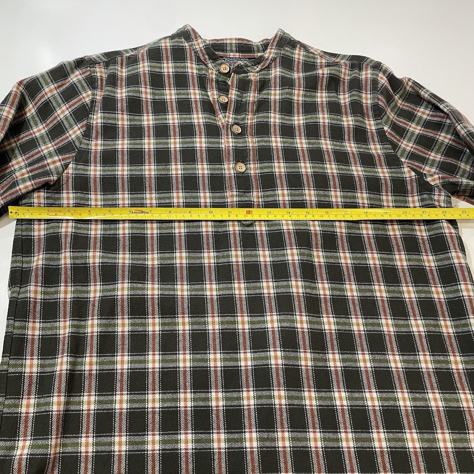 J. Peterman J. PETERMAN Co. Henley Poet Shirt Banded Collarless Plaid M Size US M / EU 48-50 / 2 - 4 Thumbnail