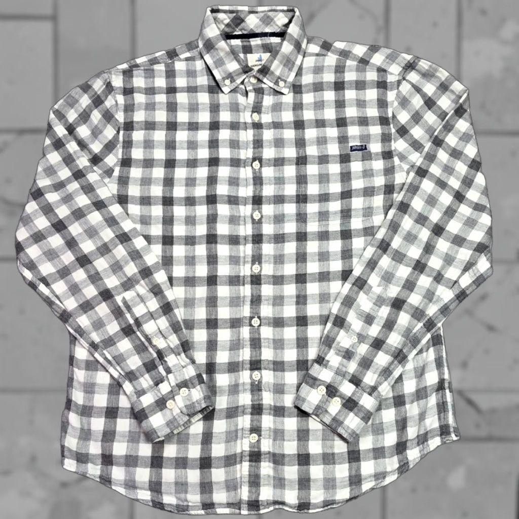 johnnie-O johnnie-O Hangin Out Shirt Button-Up Gray Check Long Sleeve M Mens Shirts Size US M / EU 48-50 / 2 - 1 Thumbnail