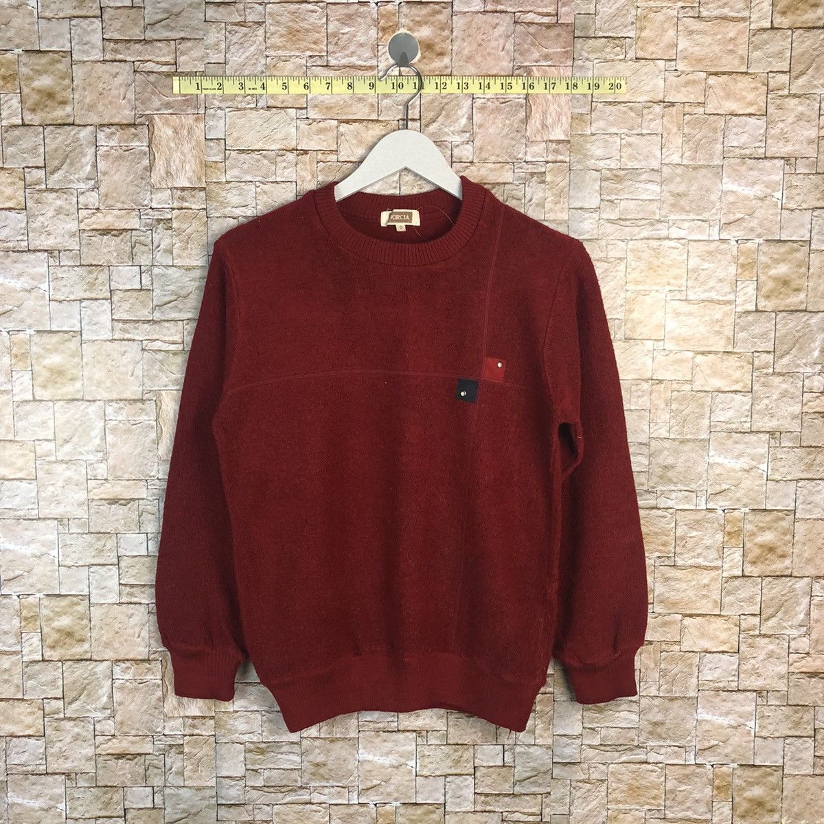 Homespun Knitwear × Japanese Brand Norcia Red vintage Sweatshirt #A900 Size US S / EU 44-46 / 1 - 1 Thumbnail