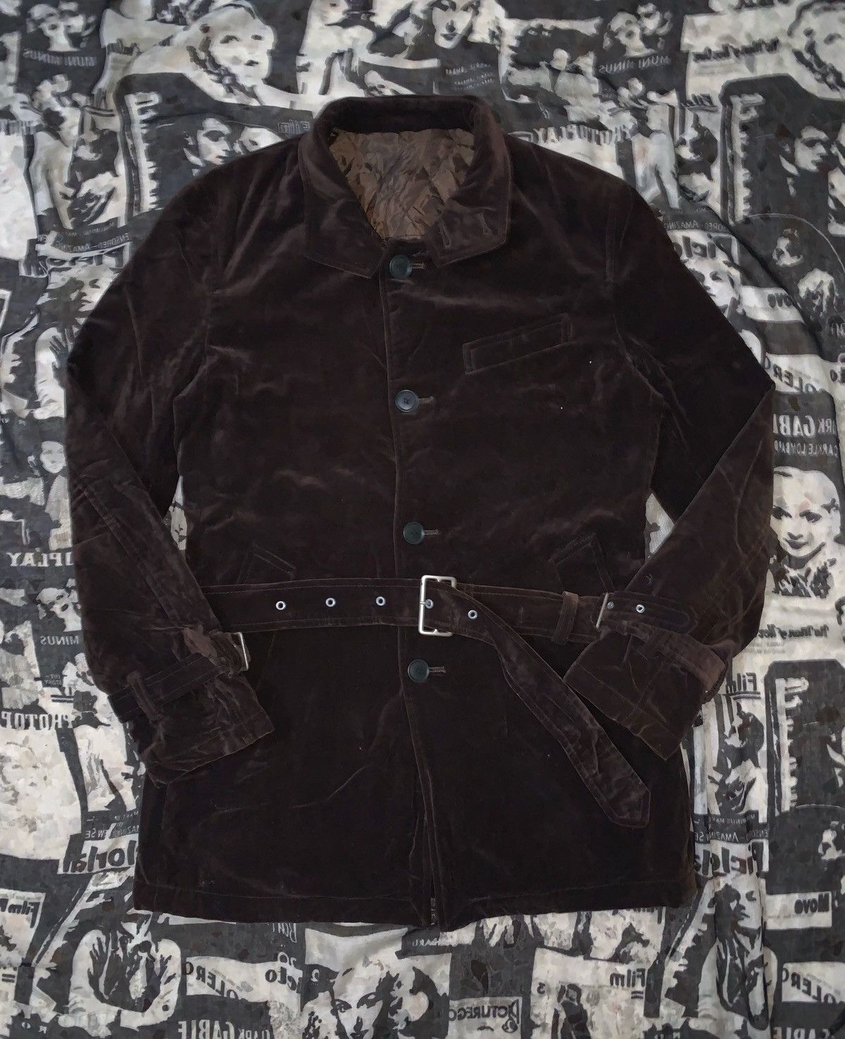 PPFM Avant Garde Ppfm Velvet Bucket Belt Jacket Size US M / EU 48-50 / 2 - 5 Thumbnail