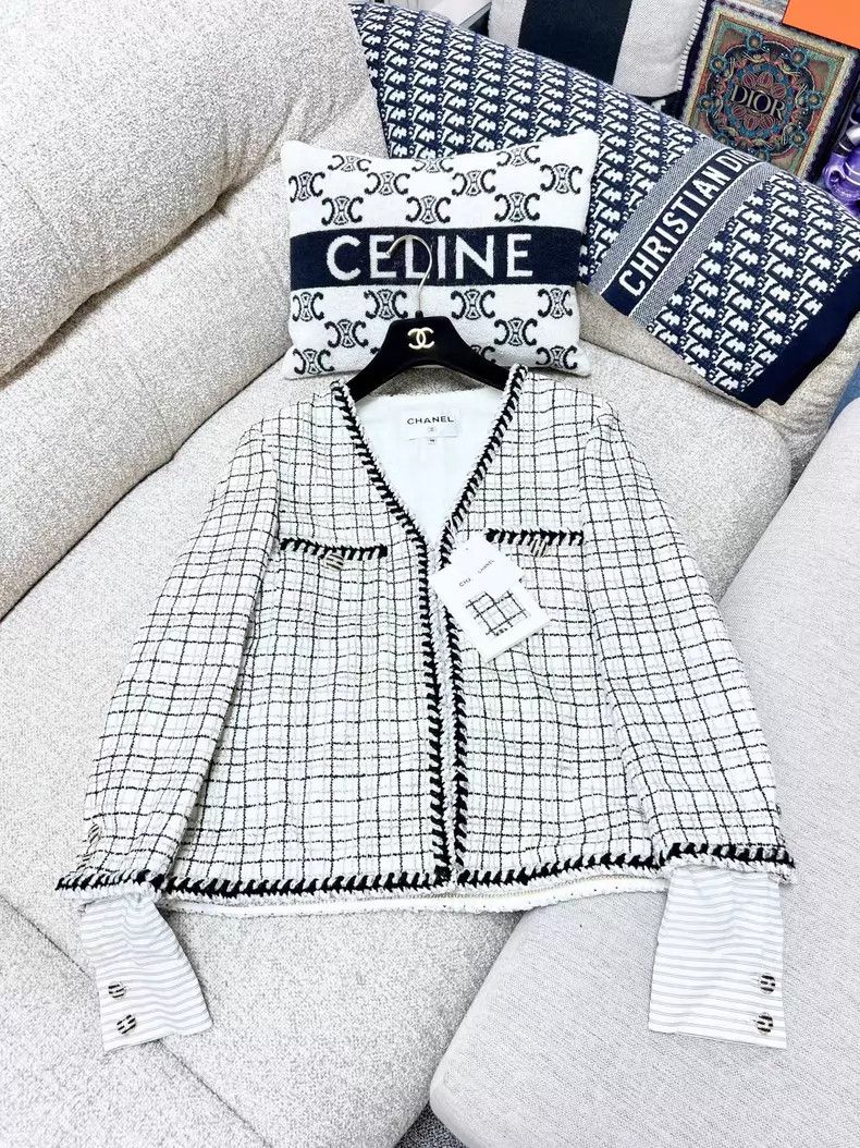 Chanel Chanel Black and white plaid cuff fake two-piece long-slee Size XS / US 0-2 / IT 36-38 - 4 Thumbnail