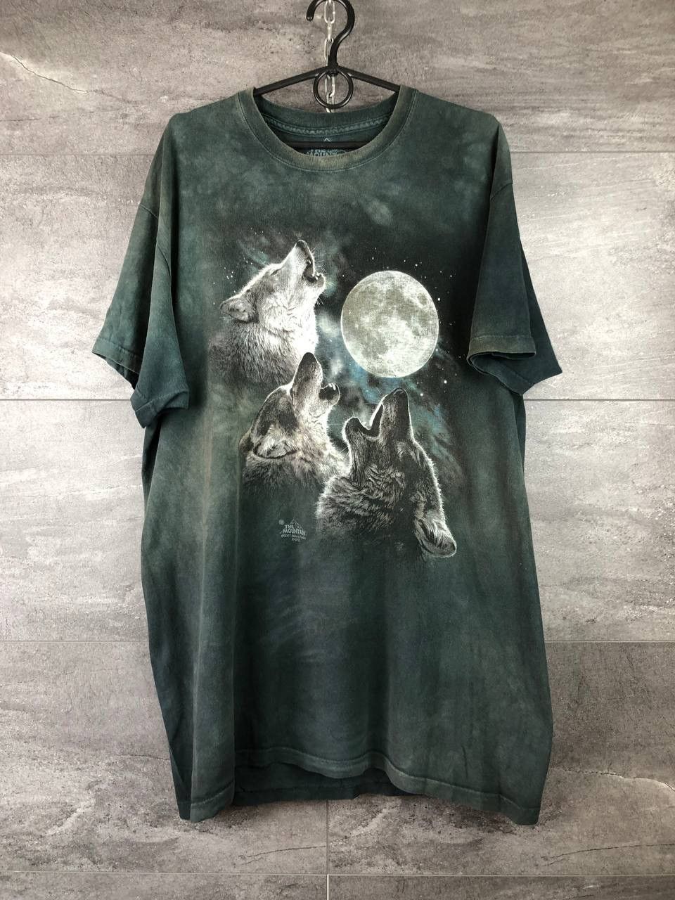 The Mountain Vintage 00’ Mountain Green Tie Dye HOWLING WOLF MOON Shirt Size US L / EU 52-54 / 3 - 1 Thumbnail