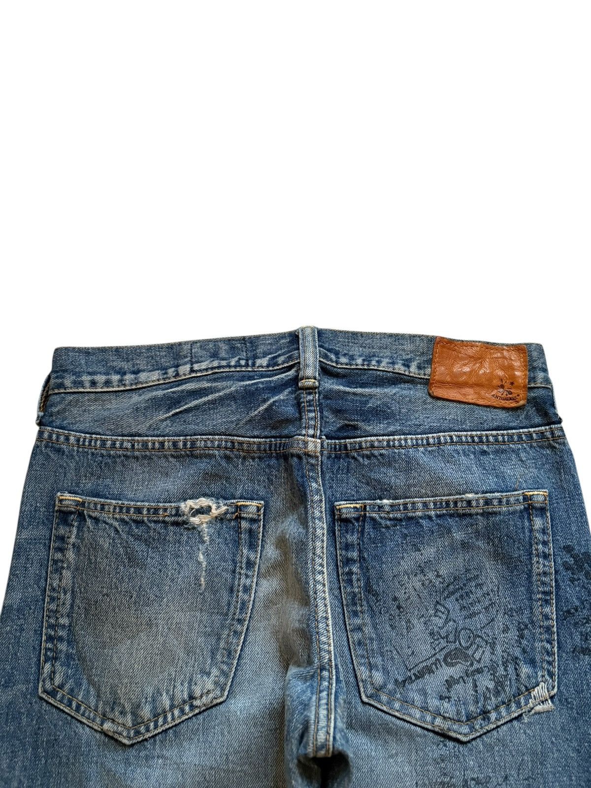 Japanese Brand Vintage Japanese Brand Printed Faded Wash Distressed Jeans Size US 30 / EU 46 - 8 Thumbnail