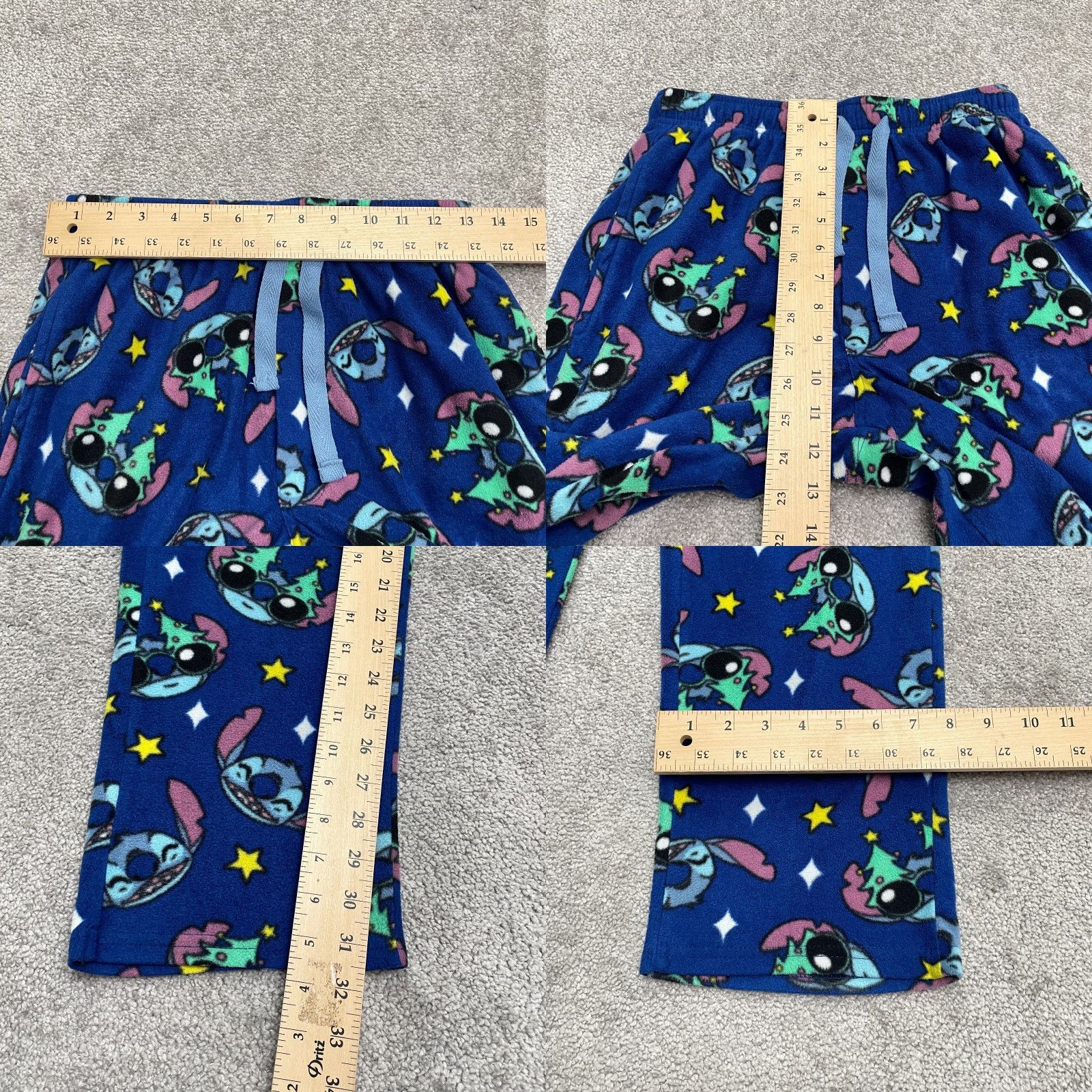 Disney Disney Lilo & Stitch Pajama Pants Mens Blue Printed Pocket 26x31 Shirt? Size US 29 - 8 Thumbnail