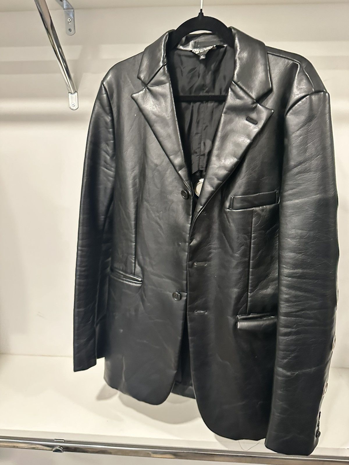 Comme des Garcons Mens Commes Des Garcons Leather Blazer Size 38R - 1 Thumbnail