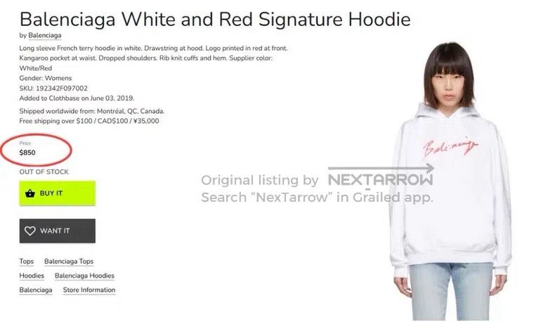 Balenciaga Balenciaga White Painted Logo Hoodie Size L Size US L / EU 52-54 / 3 - 9 Thumbnail