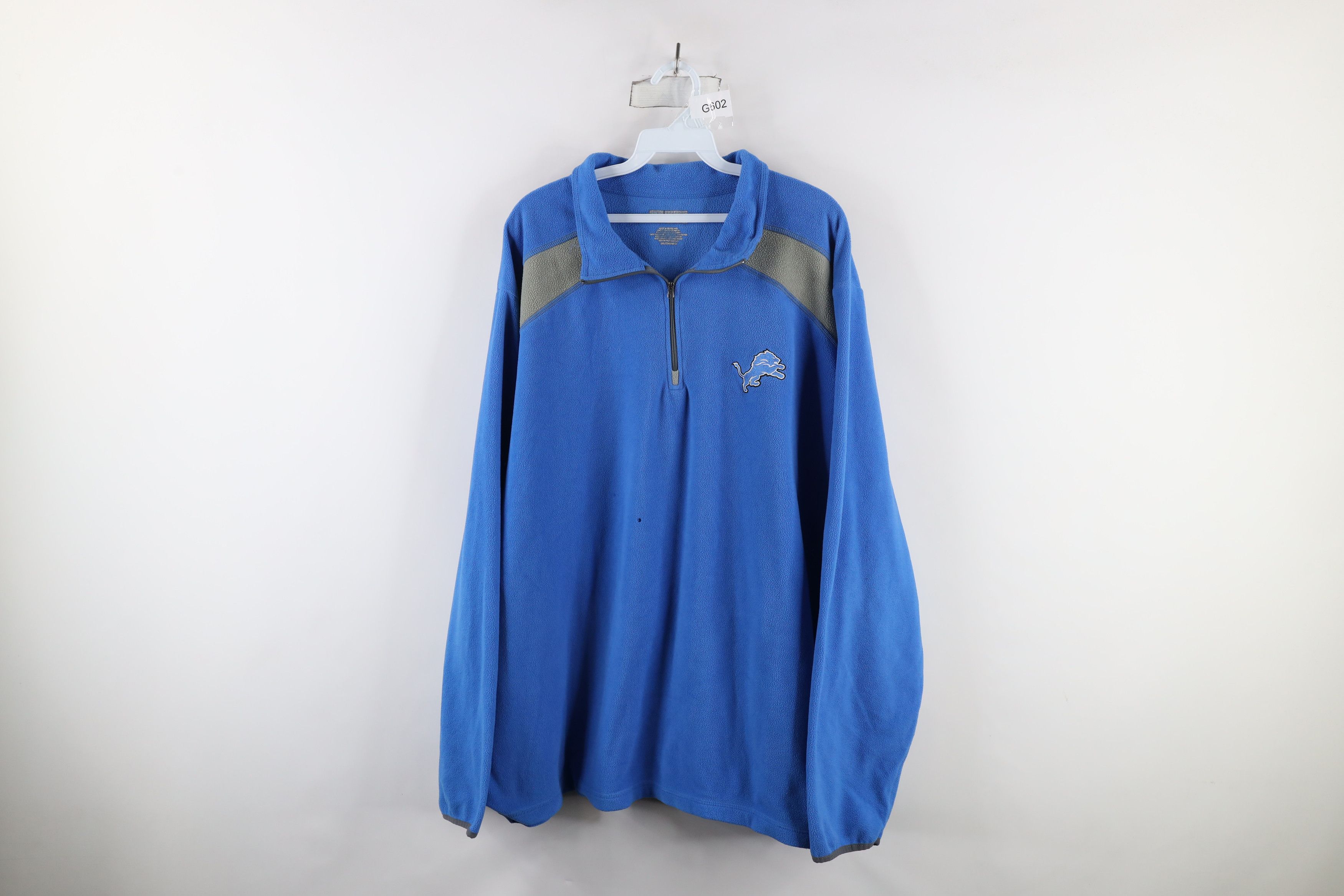 Vintage Vintage Detroit Lions Football Half Zip Fleece Sweater Blue Size US XXL / EU 58 / 5 - 1 Thumbnail