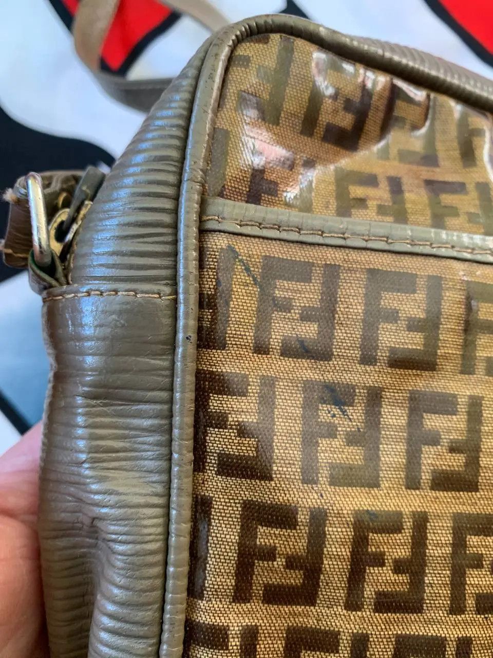 Fendi Vintage Fendi Zucchino Canvas pochette clutch monogram bag Size ONE SIZE - 9 Thumbnail