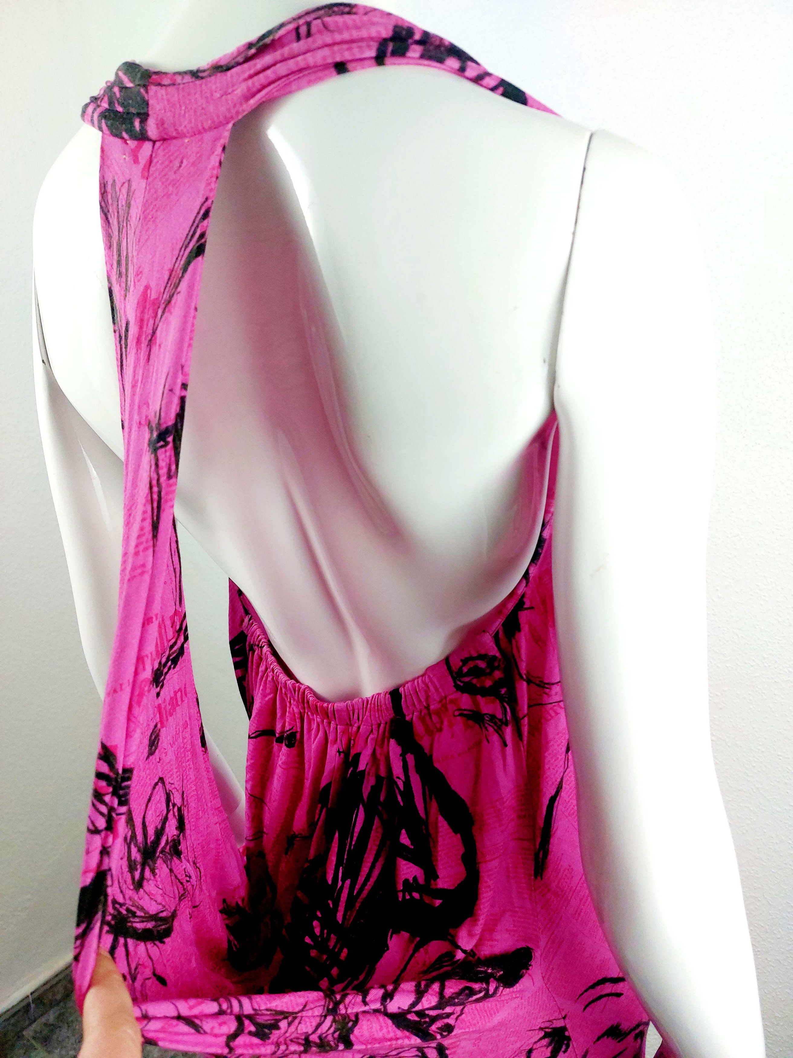 John Galliano John Galliano Pink Gazette Newspaper Sketch Face Pink Dress Size M / US 6-8 / IT 42-44 - 14 Thumbnail