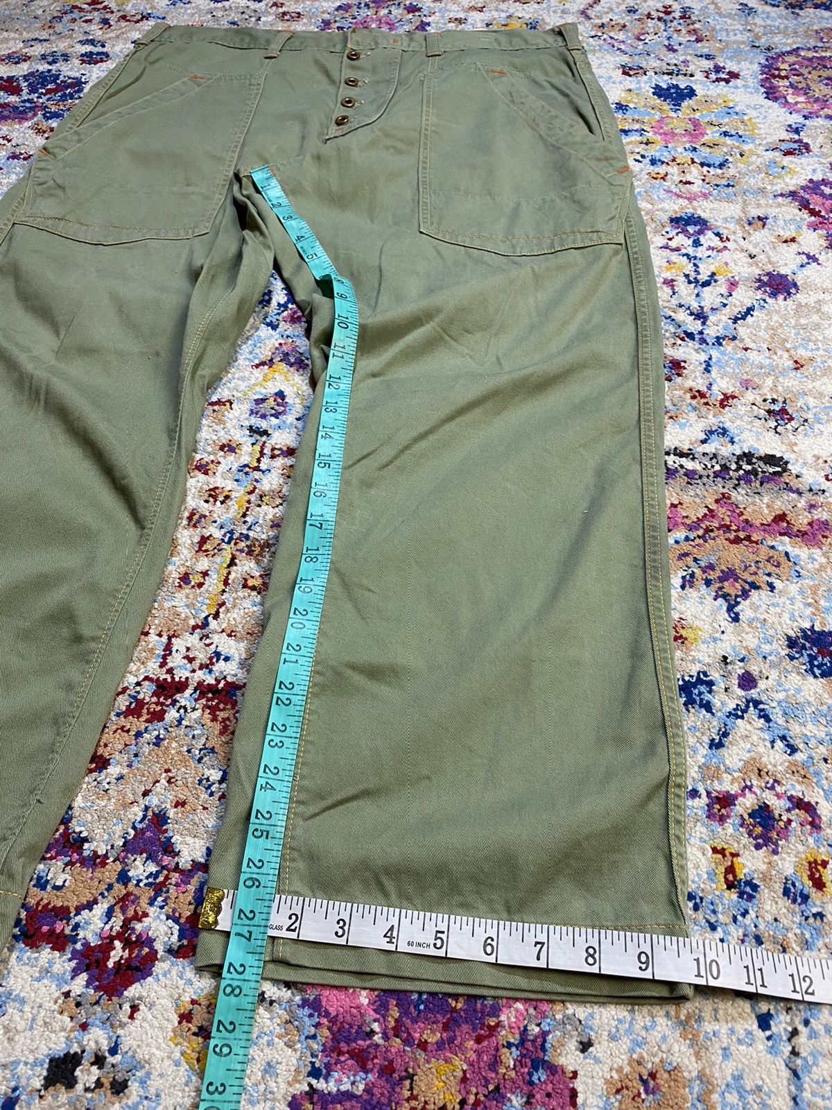 Evisu × Vintage Evisu Lot 9055 London Brother Nippon Fatigue Pants W36 Size US 36 / EU 52 - 21 Thumbnail