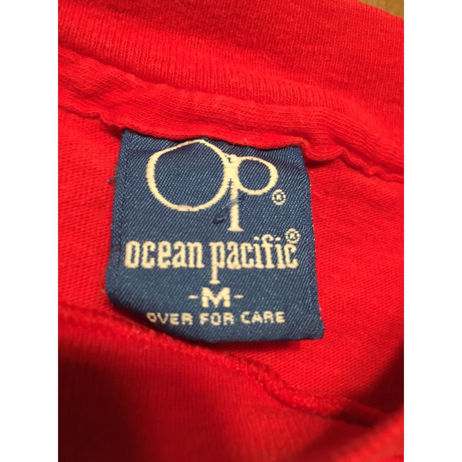 Ocean Pacific VINTAGE Ocean Pacific Shirt Unisex Size M Red Single Stitch 90s Beachwear Ocean Pacific T Shirt M Size US M / EU 48-50 / 2 - 5 Thumbnail