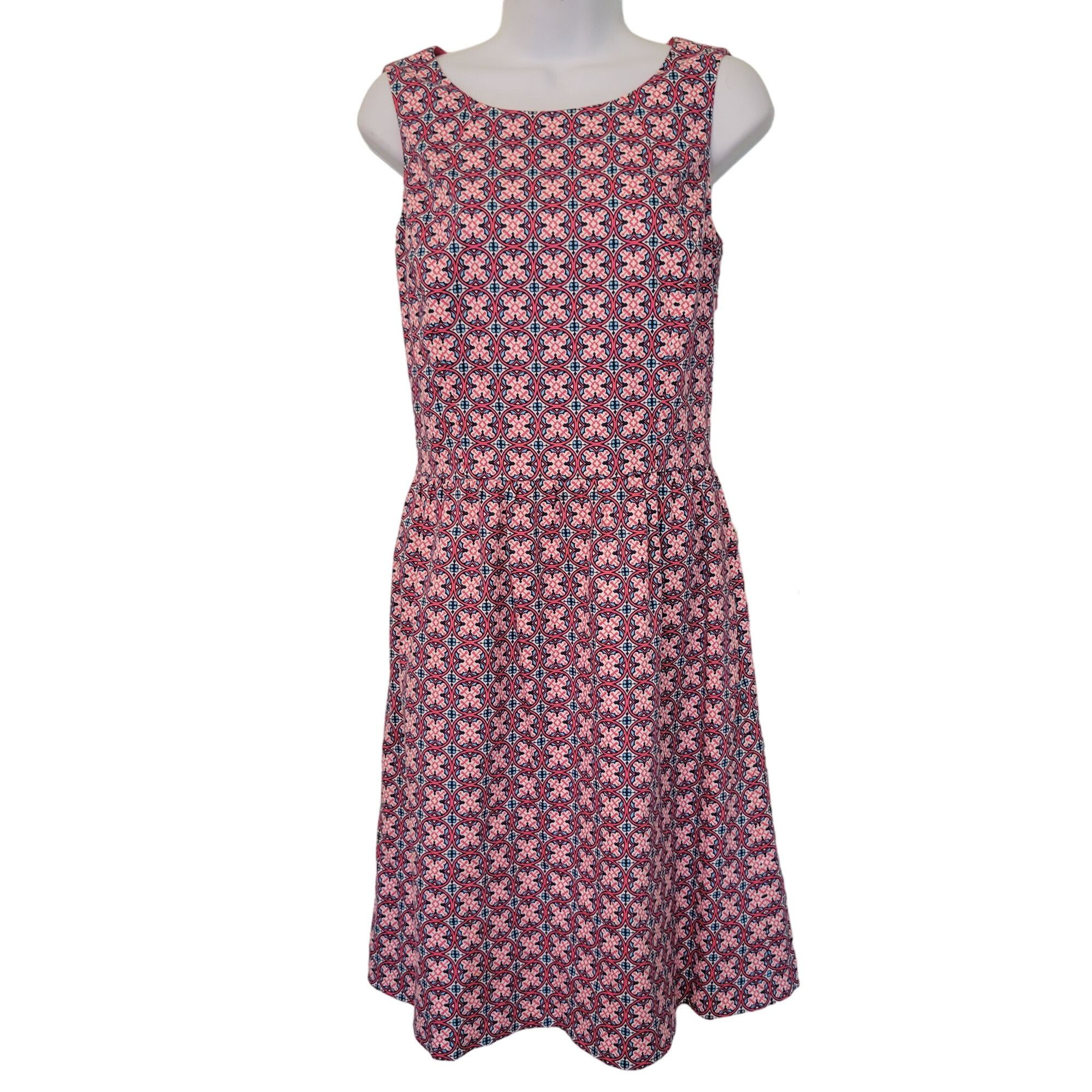 Brooks Brothers 346 Brooks Brothers Sleeveless Geometric Print Dress 6 Modes Size M / US 6-8 / IT 42-44 - 1 Thumbnail