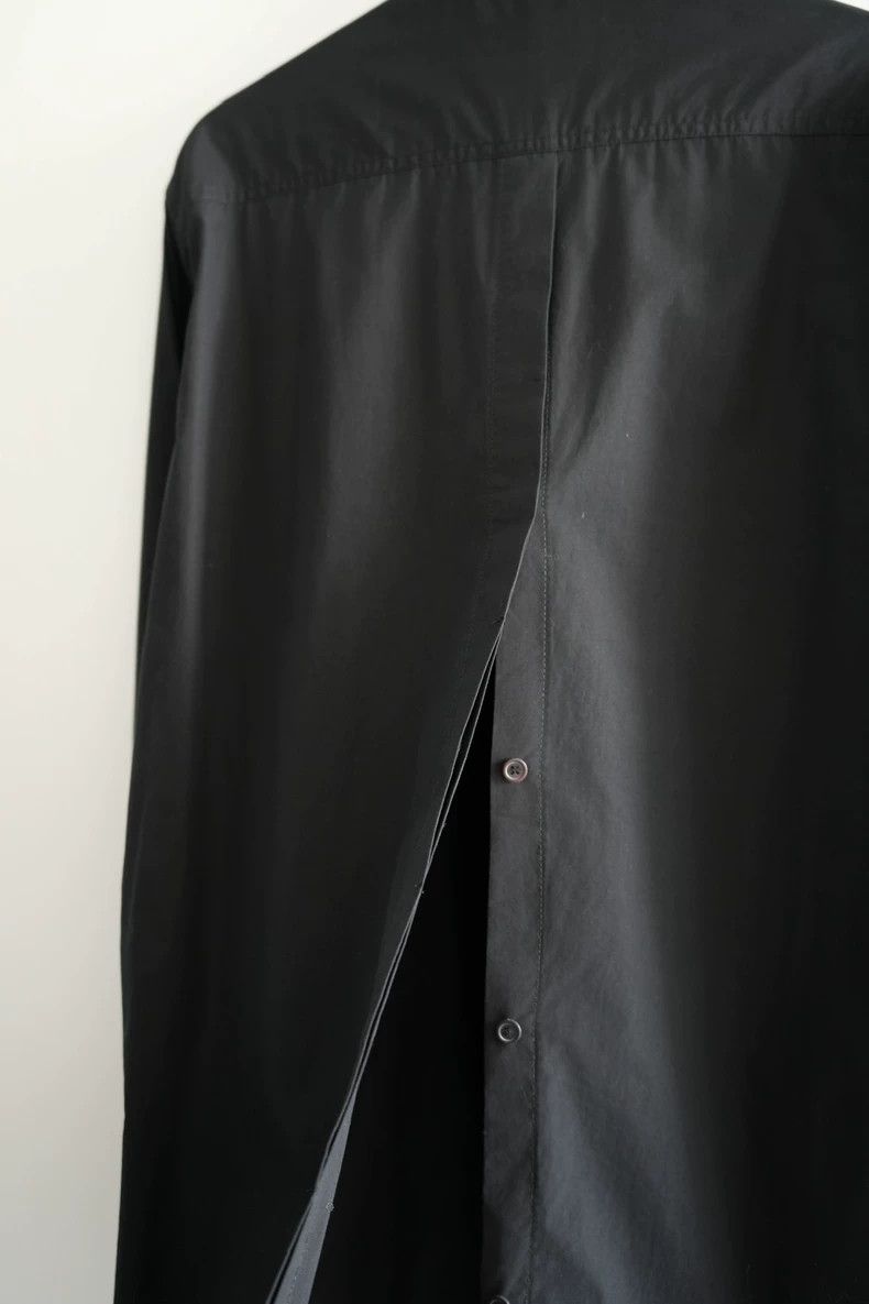 Yohji Yamamoto Yohji Yamamoto 19ss Back Button Black Shirt 2501-Nextarrow Size US L / EU 52-54 / 3 - 5 Thumbnail