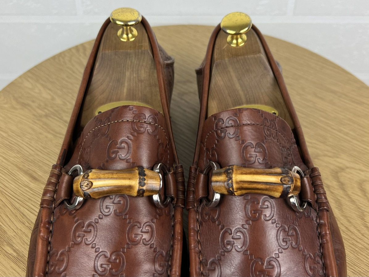 Gucci GUCCI Loafers Leather Shoes HORSEBIT Bamboo GG Monogram Logo Size US 8 / EU 41 - 4 Thumbnail