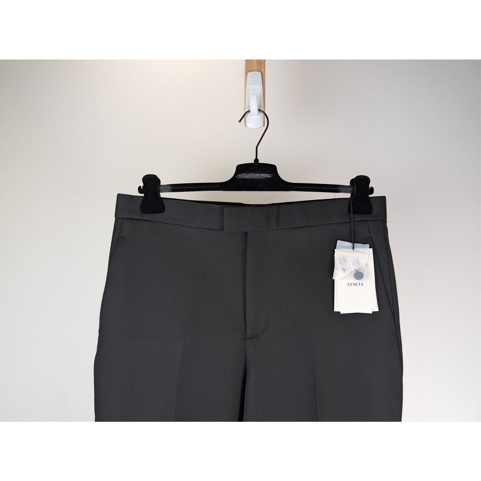 Bottega Veneta o1rshd1 Compact Wool Trousers Pants in Black Size US 34 / EU 50 - 4 Thumbnail
