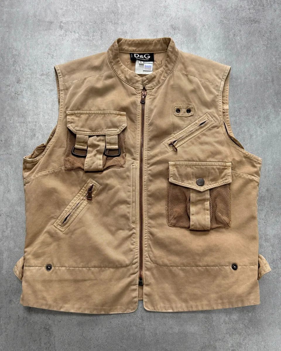 SS2003 Dolce & Gabbana Beige Cargo Combat Vest