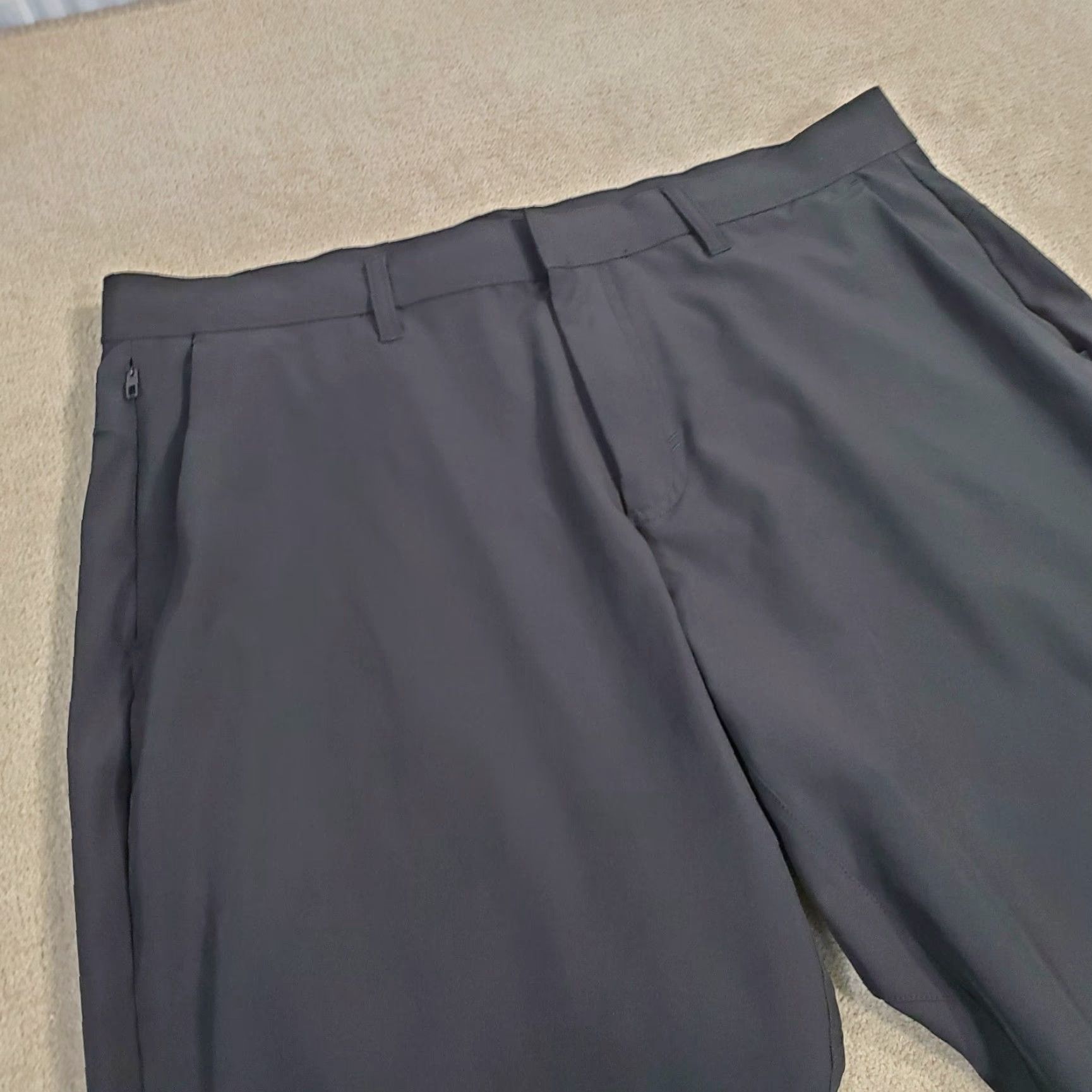 Fabletics Fabletics Pants Mens 36x30 Black Chinos Performance Stretch Casual Flat Front Logo Lightweight Regular Straight - Mens Pants Black Chino Size US 36 / EU 52 - 2 Thumbnail